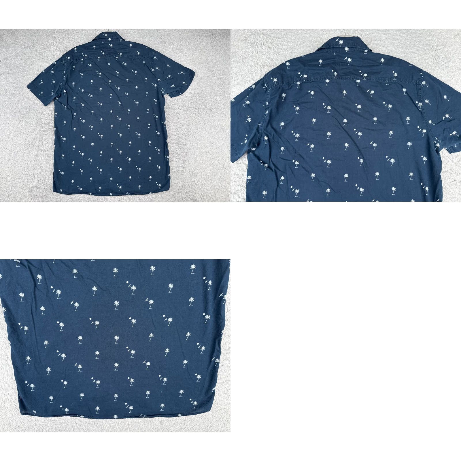 H&M H&M Shirt Men Medium Blue Palm Tree 100% Cotton Short Sleeve Hawaiian READ Size US M / EU 48-50 / 2 - 9 Thumbnail