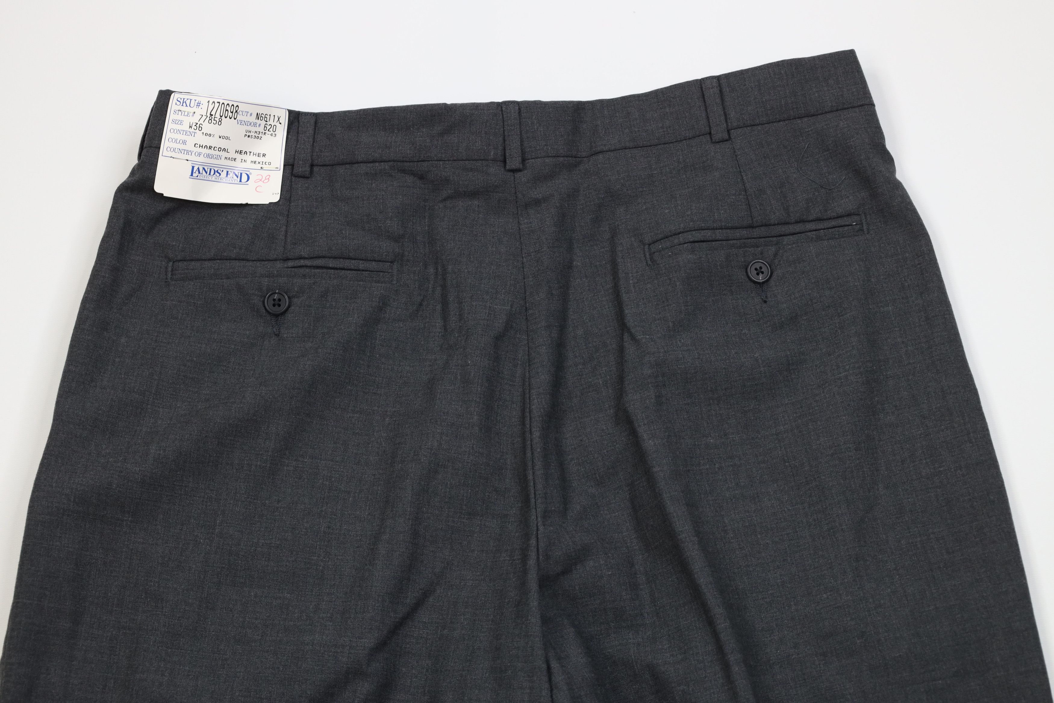 Lands' End Deadstock Vintage 90s Lands End Chino Pants Charcoal Gray Size US 36 / EU 52 - 9 Thumbnail