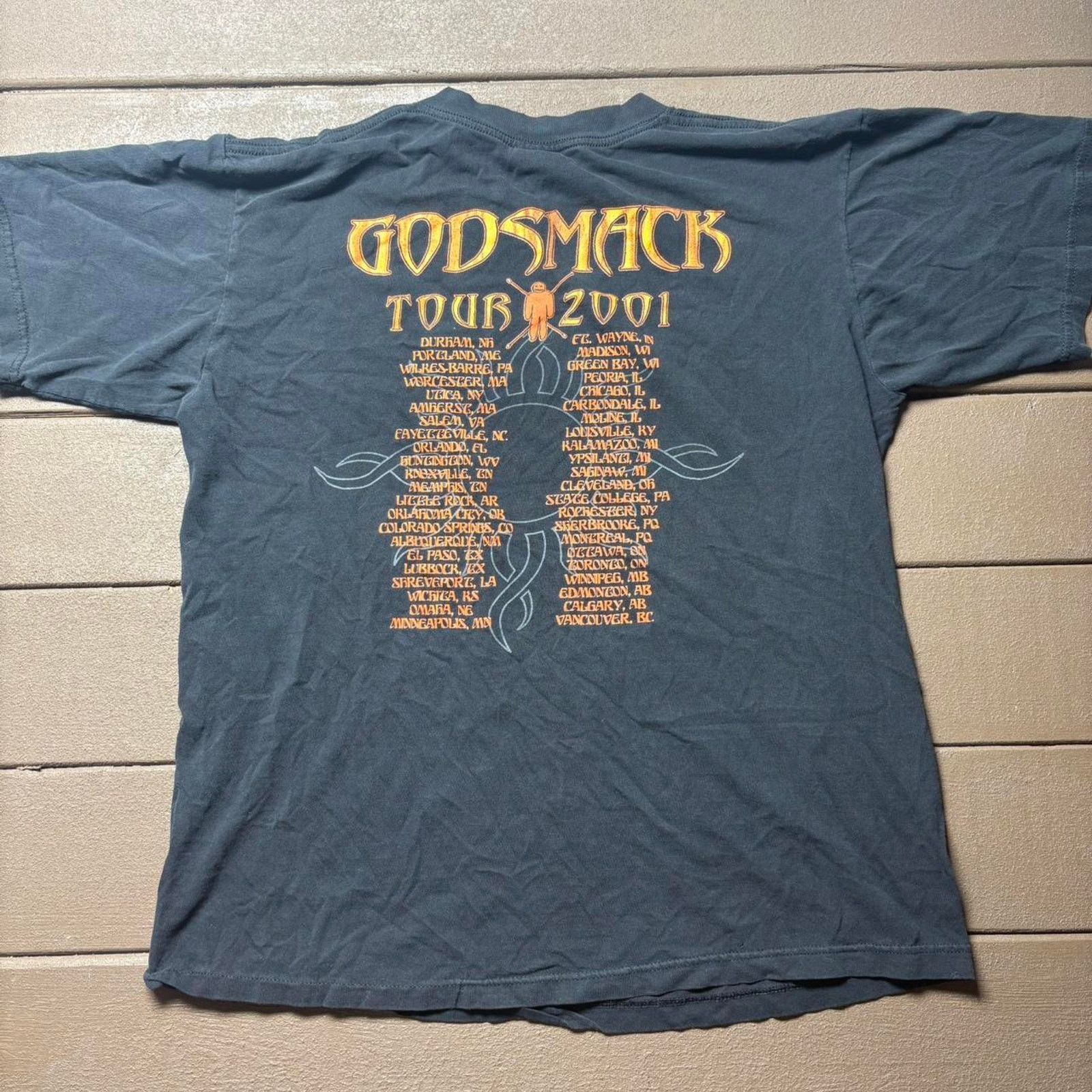 Tultex Vintage Godsmack 2001 Band tee shirt Size US XL / EU 56 / 4 - 5 Thumbnail