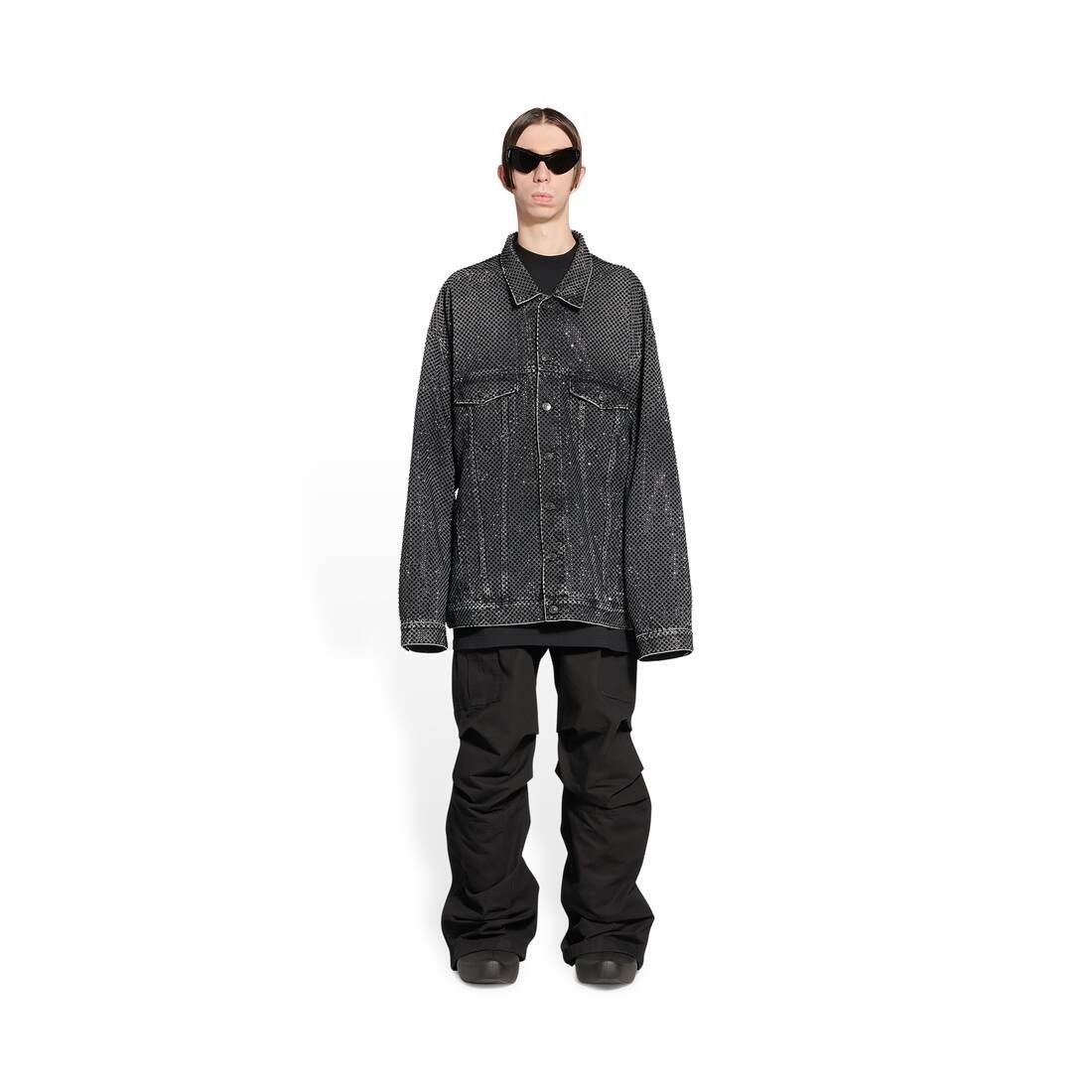 Balenciaga o1mt1gz0225 Large Fit Jacket With Rhinestones in Black Size US M / EU 48-50 / 2 - 3 Thumbnail