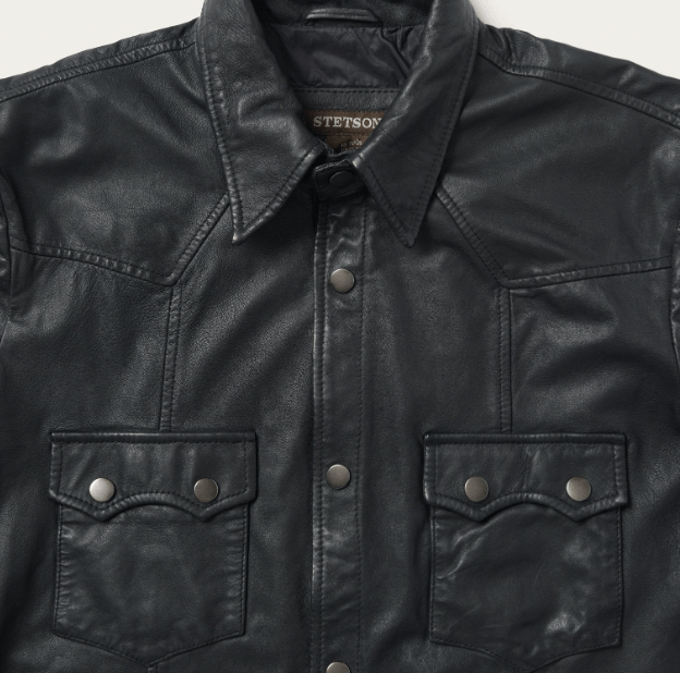 Stetson STETSON Leather Western Shirt Jacket - Size XXL Size US XXL / EU 58 / 5 - 3 Thumbnail