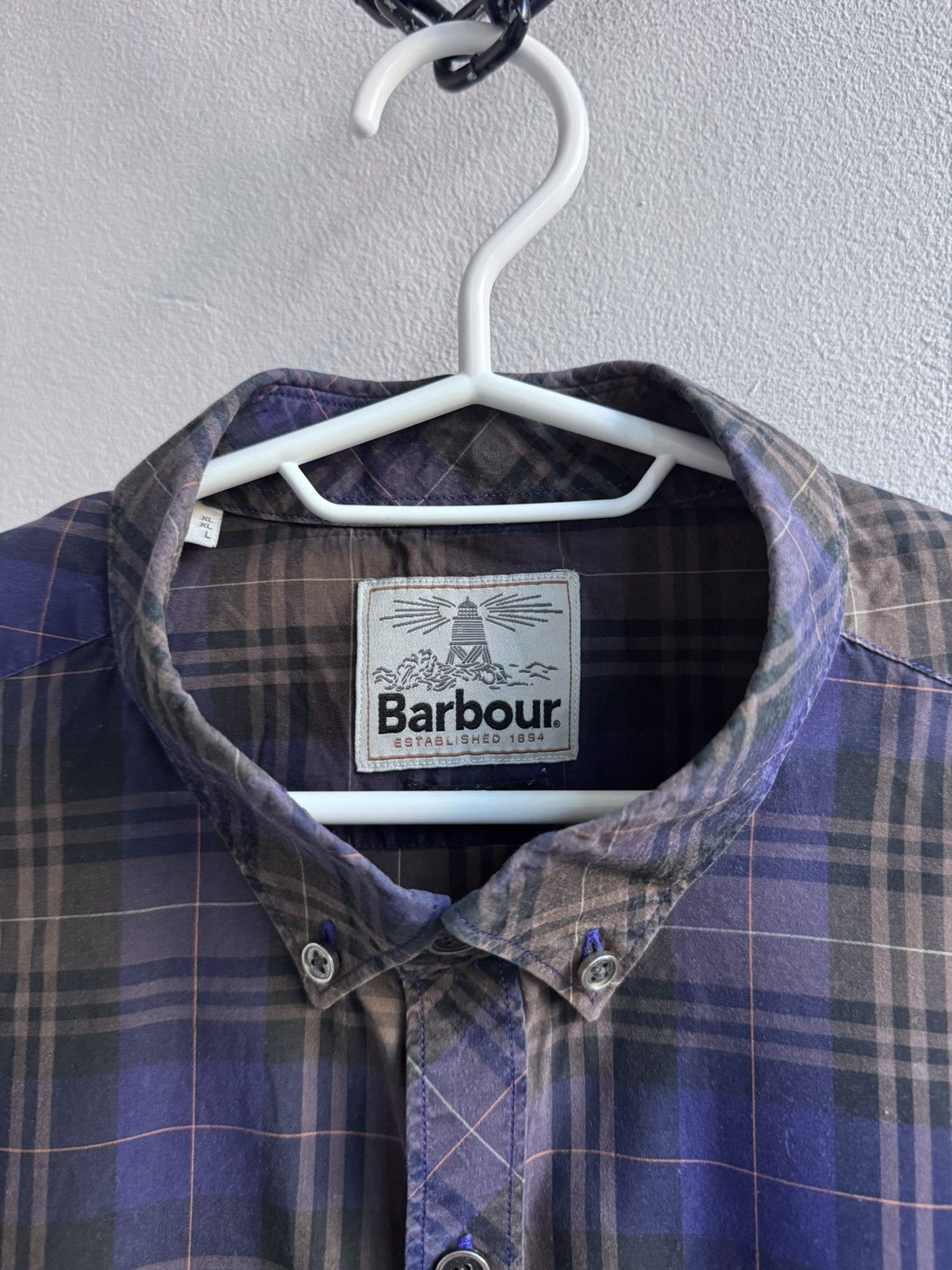 Barbour Barbour Highland Tartan Blue Plaid Flannel Regular Fit Shirt Size US XL / EU 56 / 4 - 3 Thumbnail