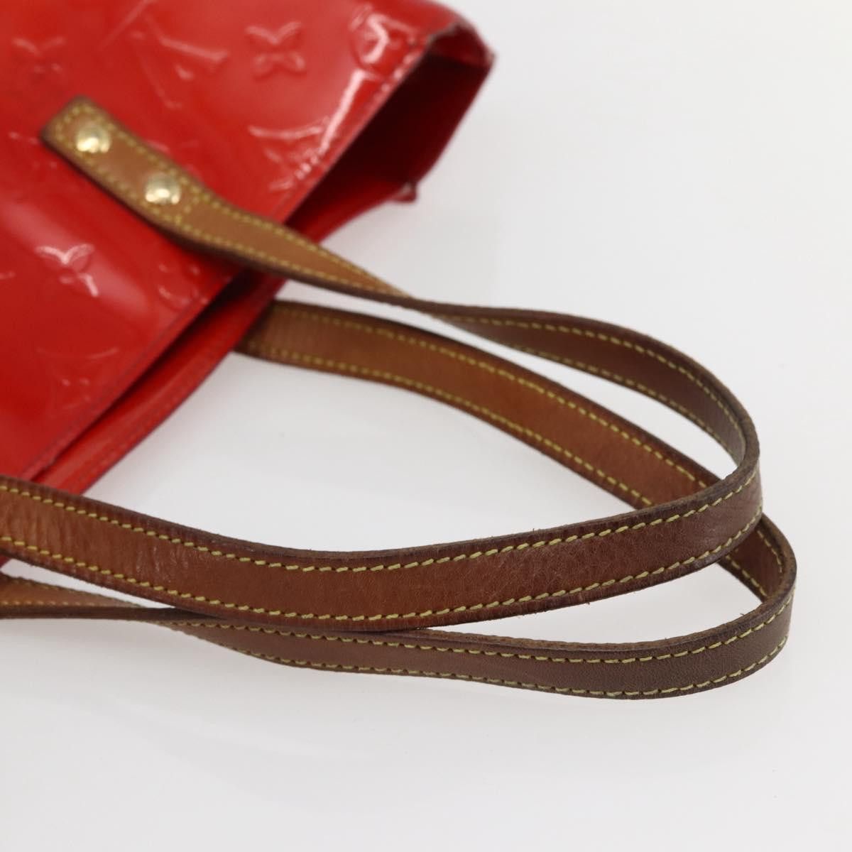 Louis Vuitton LOUIS VUITTON Monogram Vernis Reade MM Hand Bag Red Rouge Size ONE SIZE - 7 Thumbnail