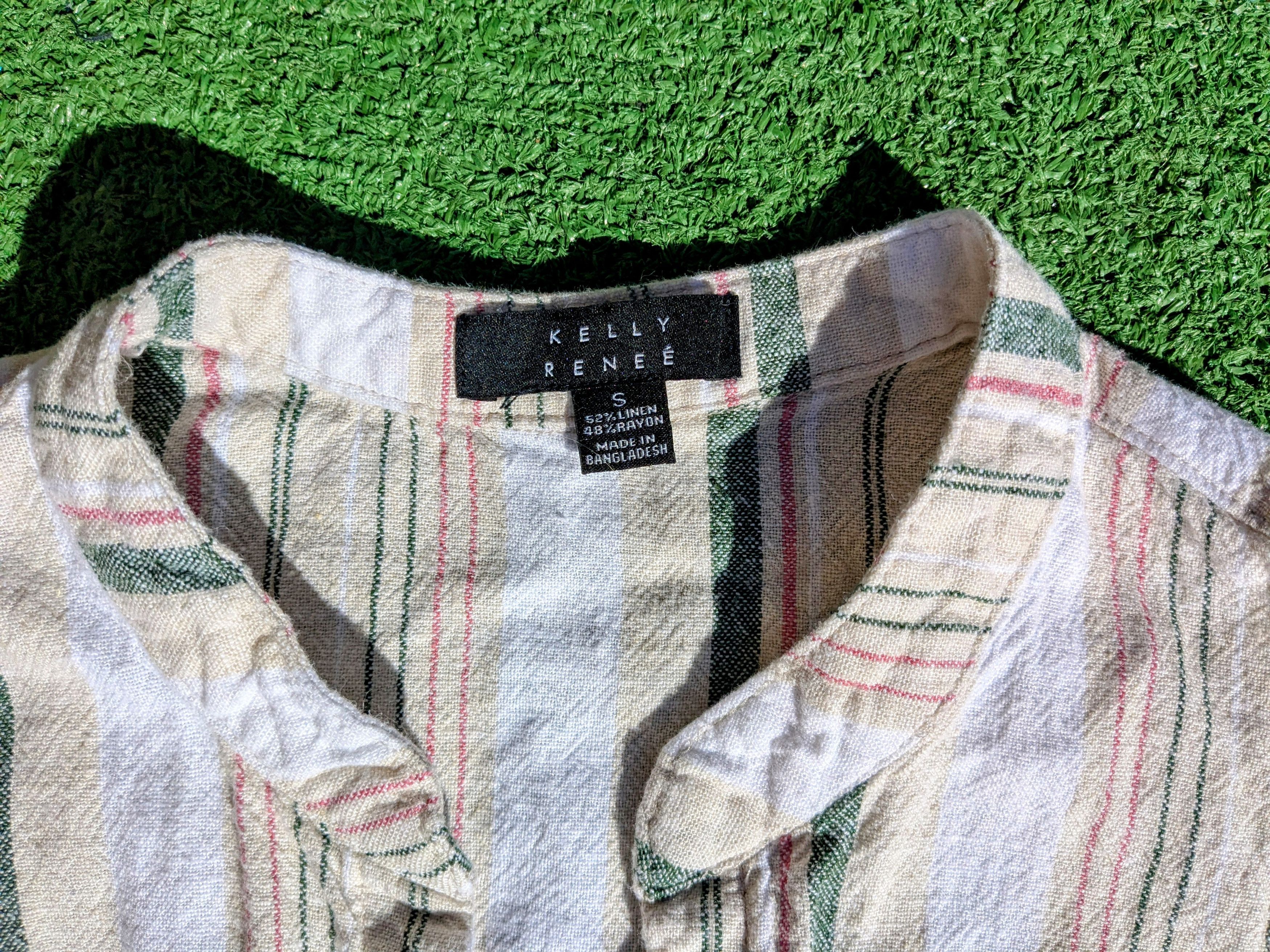 Designer Kelly Renee Linen Sleeveless Lightweight Coastal Romper Size 28" / US 6 / IT 42 - 6 Thumbnail