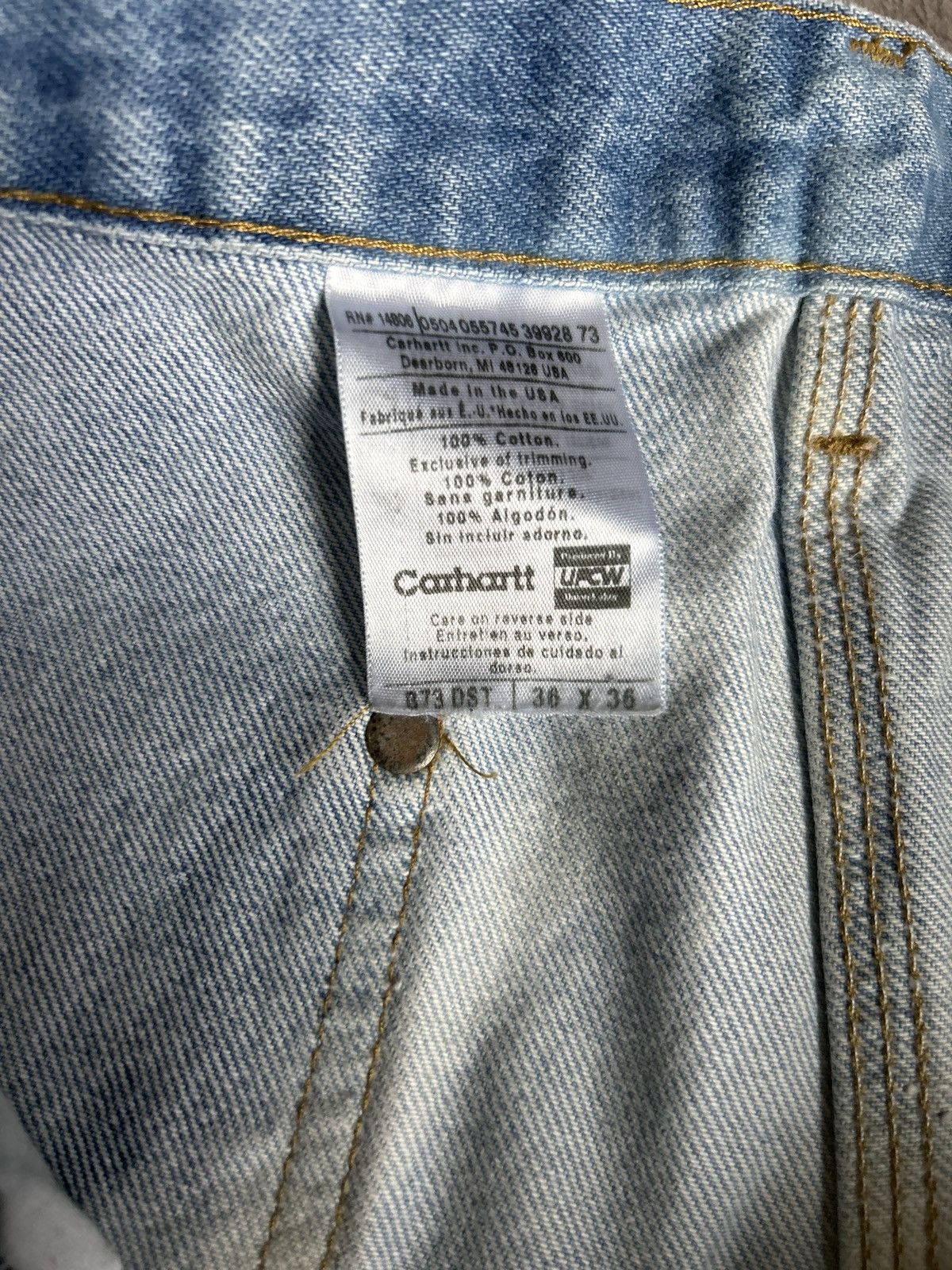 Carhartt VINTAGE Carhartt bleached denim Size US 36 / EU 52 - 6 Thumbnail