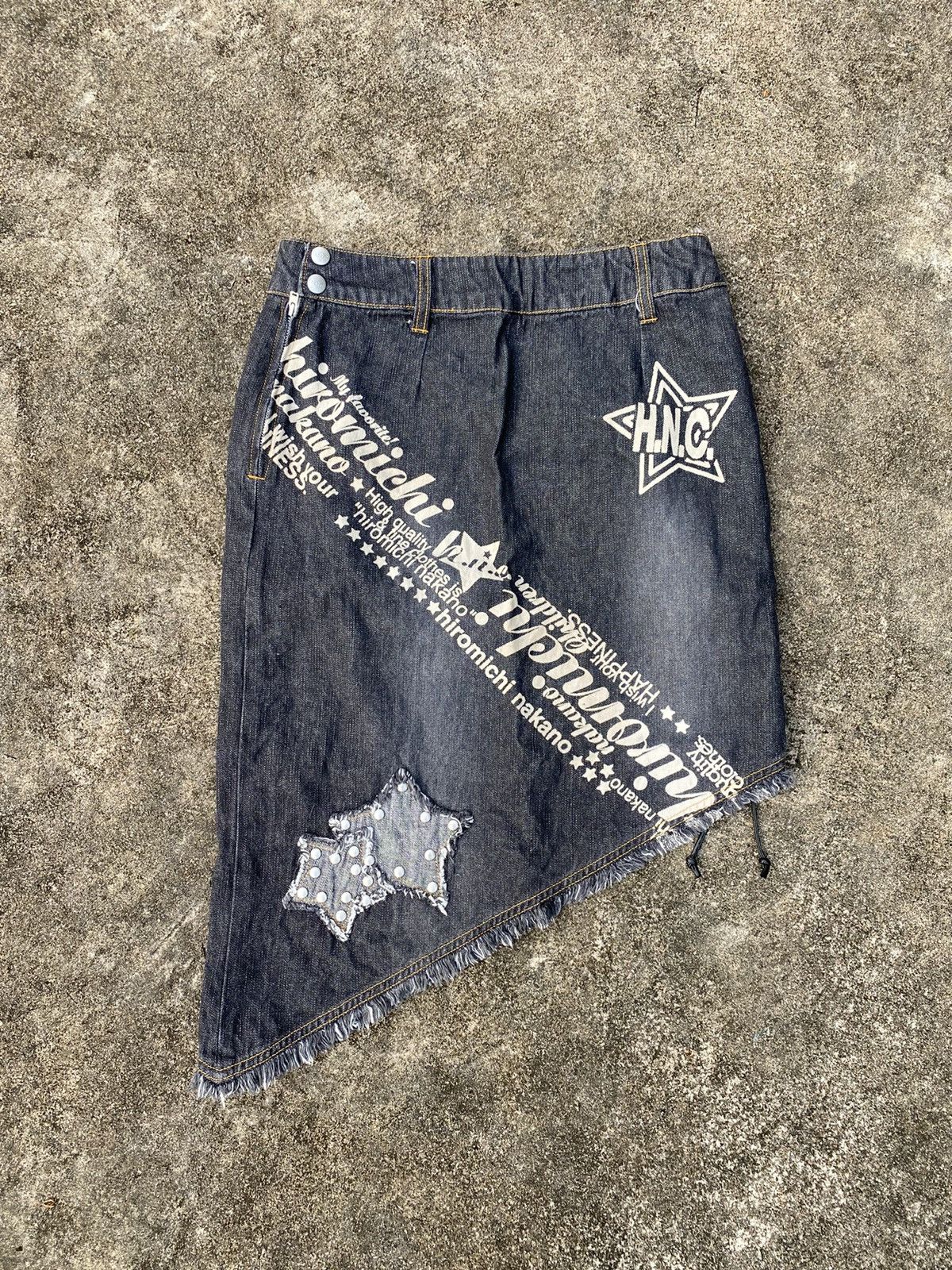 image of Avant Garde x Issey Miyake Bindingofferhiromichi Nakano Poem Skirt in Denim, Women's (Size 27)