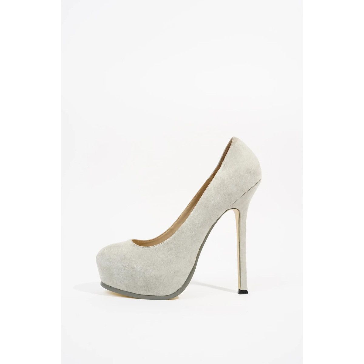 Yves Saint Laurent YSL YVES SAINT LAURENT ITALY ICON GRAY TRIBTOO HEELS SIZE 37 Size US 7 / IT 37 - 5 Thumbnail
