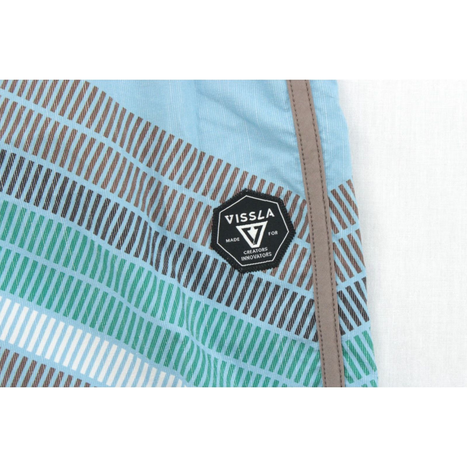 Vissla Vissla Board Shorts Men Size 36 Blue Striped Swim Trunks Beach Surfing Size US 36 / EU 52 - 2 Thumbnail