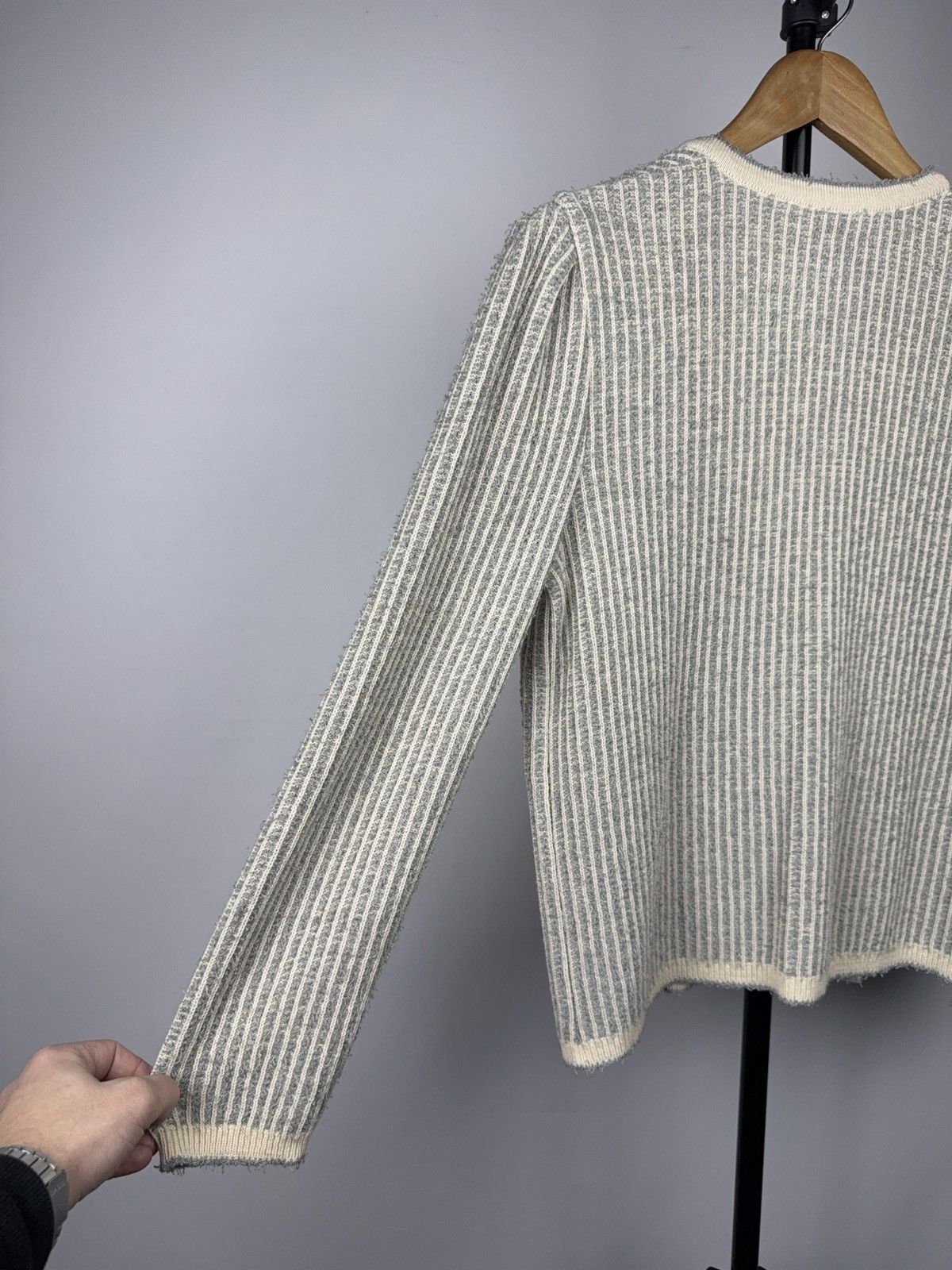 Pierre Cardin Retro 80s Pierre Cardin Paris West Germany Ribbed Cardigan Size S / US 4 / IT 40 - 13 Thumbnail