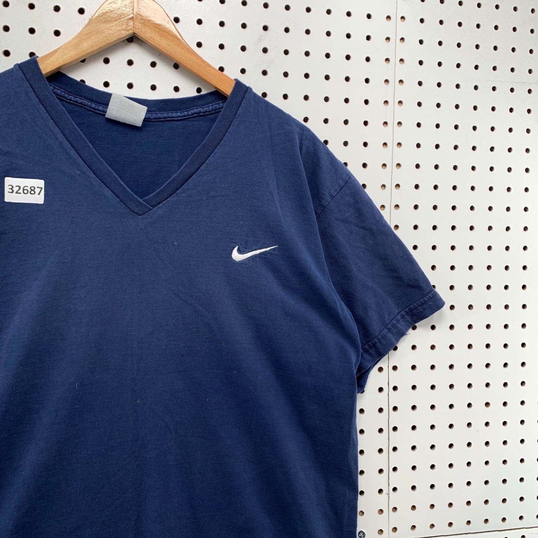 Nike VINTAGE Nike Essential Shirt Mens MEDIUM Blue White Swoosh 21x28 Size US M / EU 48-50 / 2 - 7 Thumbnail