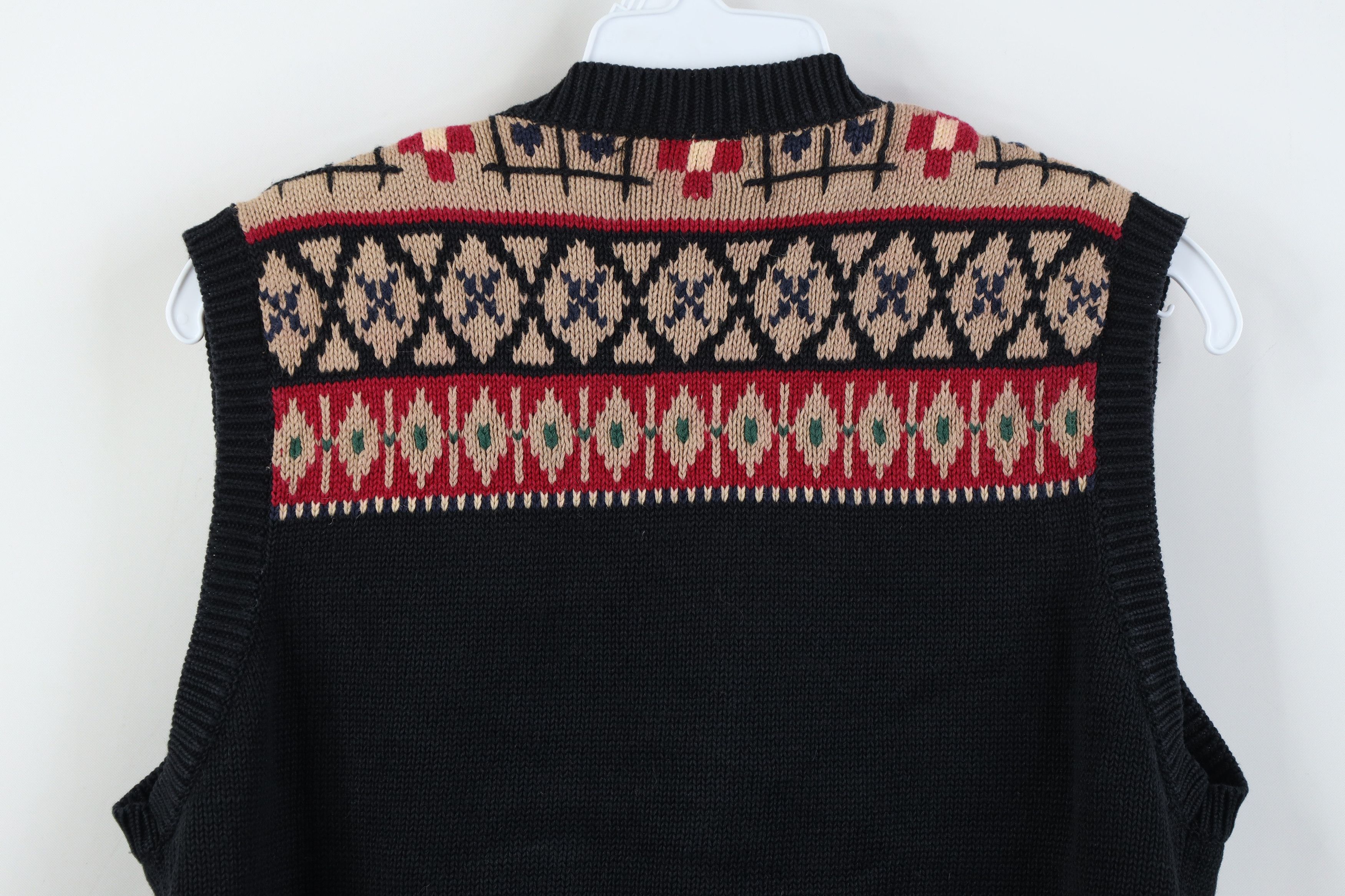 Vintage Vintage 90s Streetwear Fair Isle Teddy Bear Knit Vest Size M / US 6-8 / IT 42-44 - 13 Thumbnail