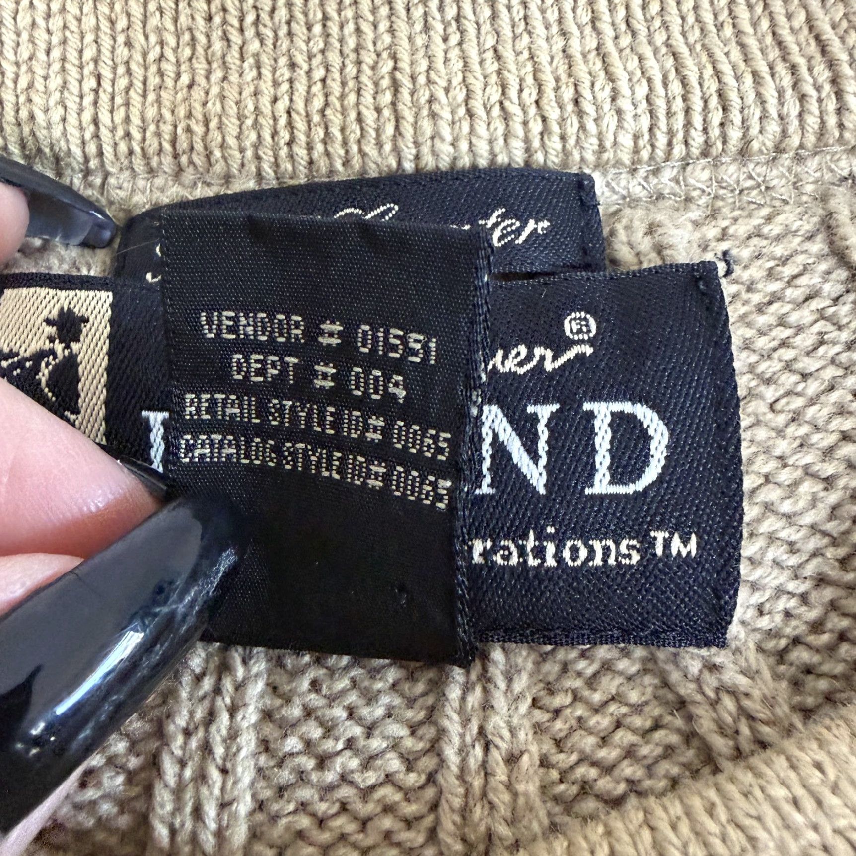 Eddie Bauer Eddie Bauer Legend Sweater Mens M Beige Cotton Crewneck Knit with Pockets UK Size US M / EU 48-50 / 2 - 5 Thumbnail