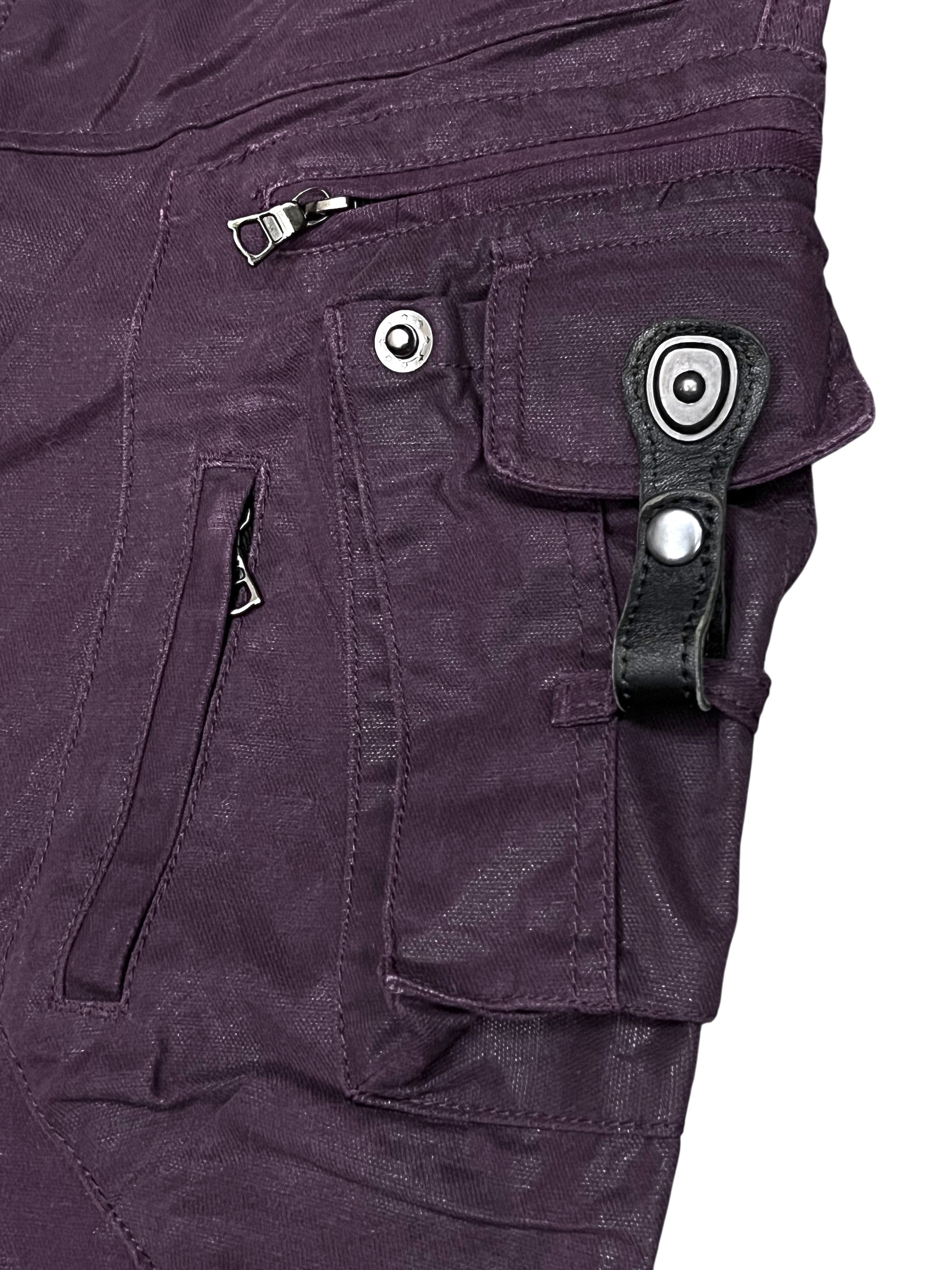 Tornado Mart Tornado Mart Waxed Cargo Flare Pants - Rare Japan Streetwear Size US 30 / EU 46 - 8 Thumbnail