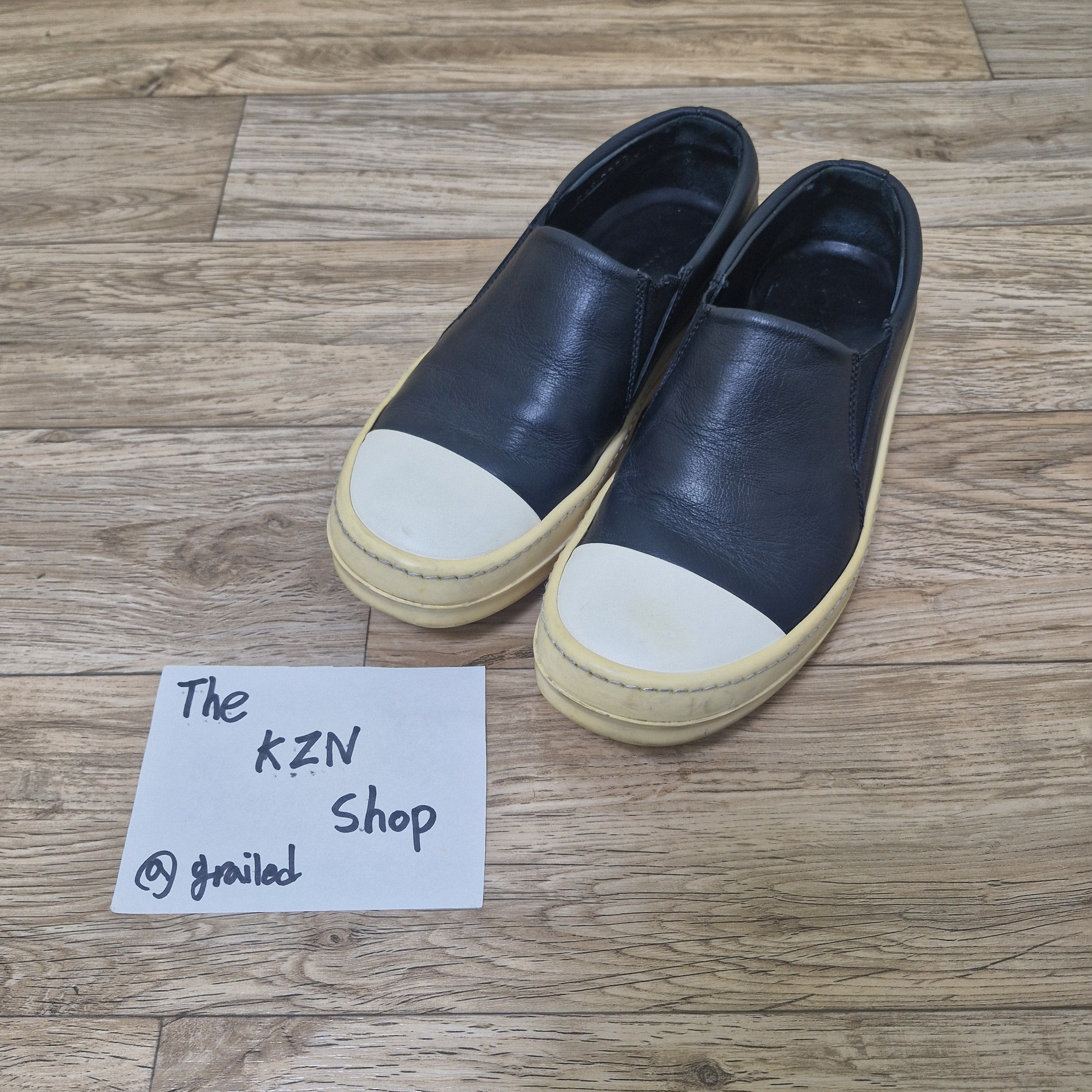 RICK OWENS Mainline Ramones Leather Slip Ons