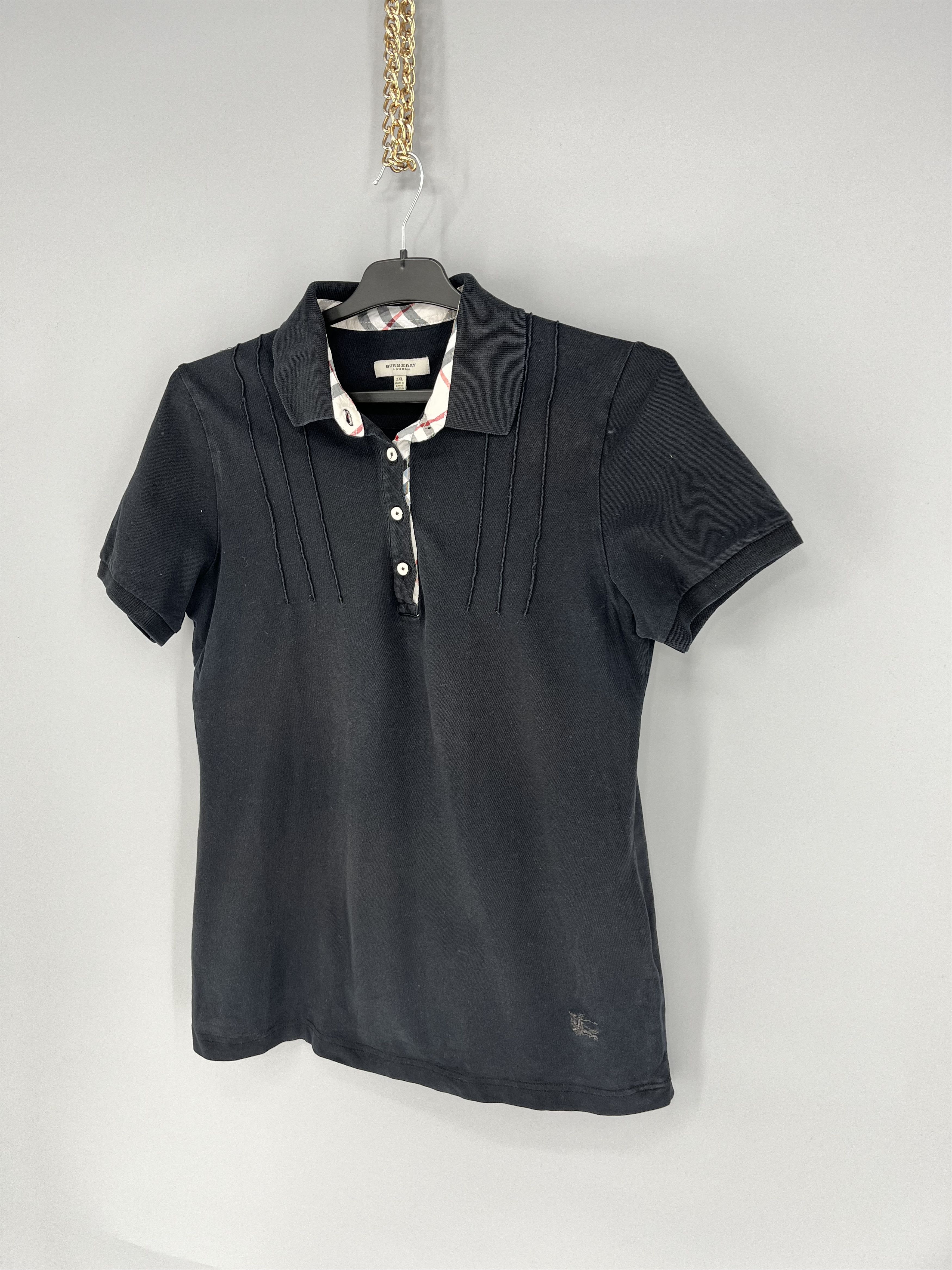 Burberry Vintage Y2K Burberry Luxury Polo V Neck T-shirt Streetwear Size XL / US 12-14 / IT 48-50 - 3 Thumbnail
