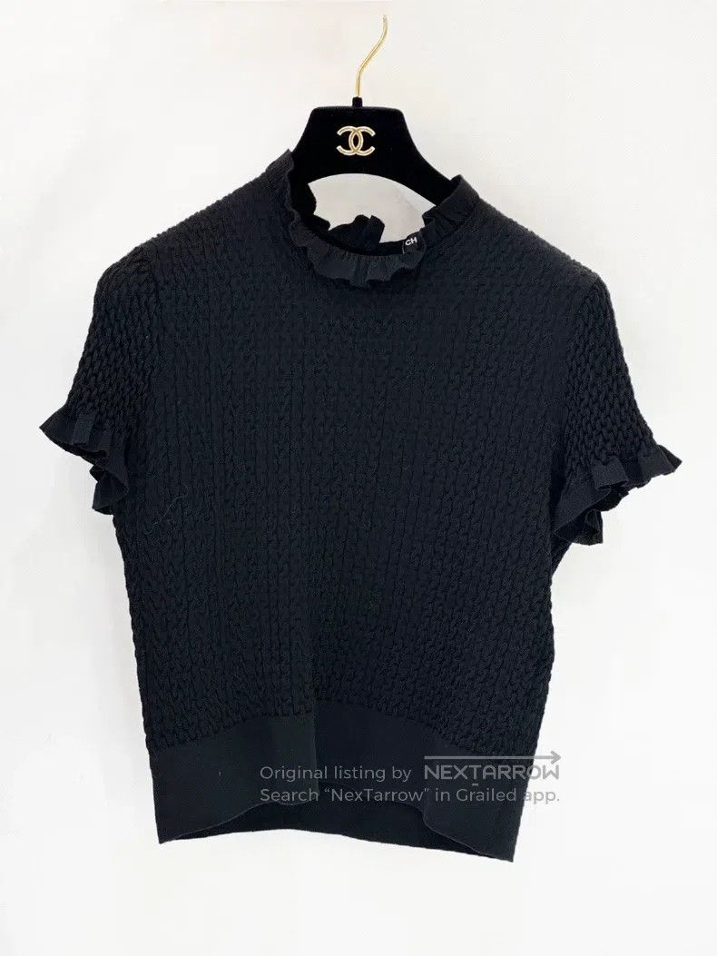 Chanel Chanel 24A high-end handicraft workshop black lace ruffle Size XS / US 0-2 / IT 36-38 - 2 Thumbnail