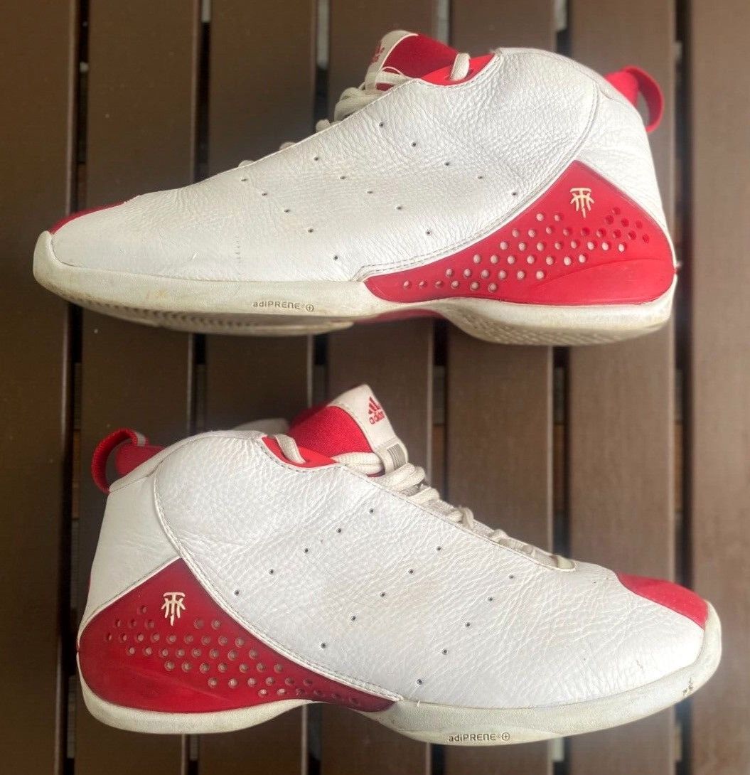Adidas 2004 Adidas T-Mac 4.5 White Red 351635. Size 10,5US/44,5EUR Size US 10.5 / EU 43-44 - 3 Thumbnail