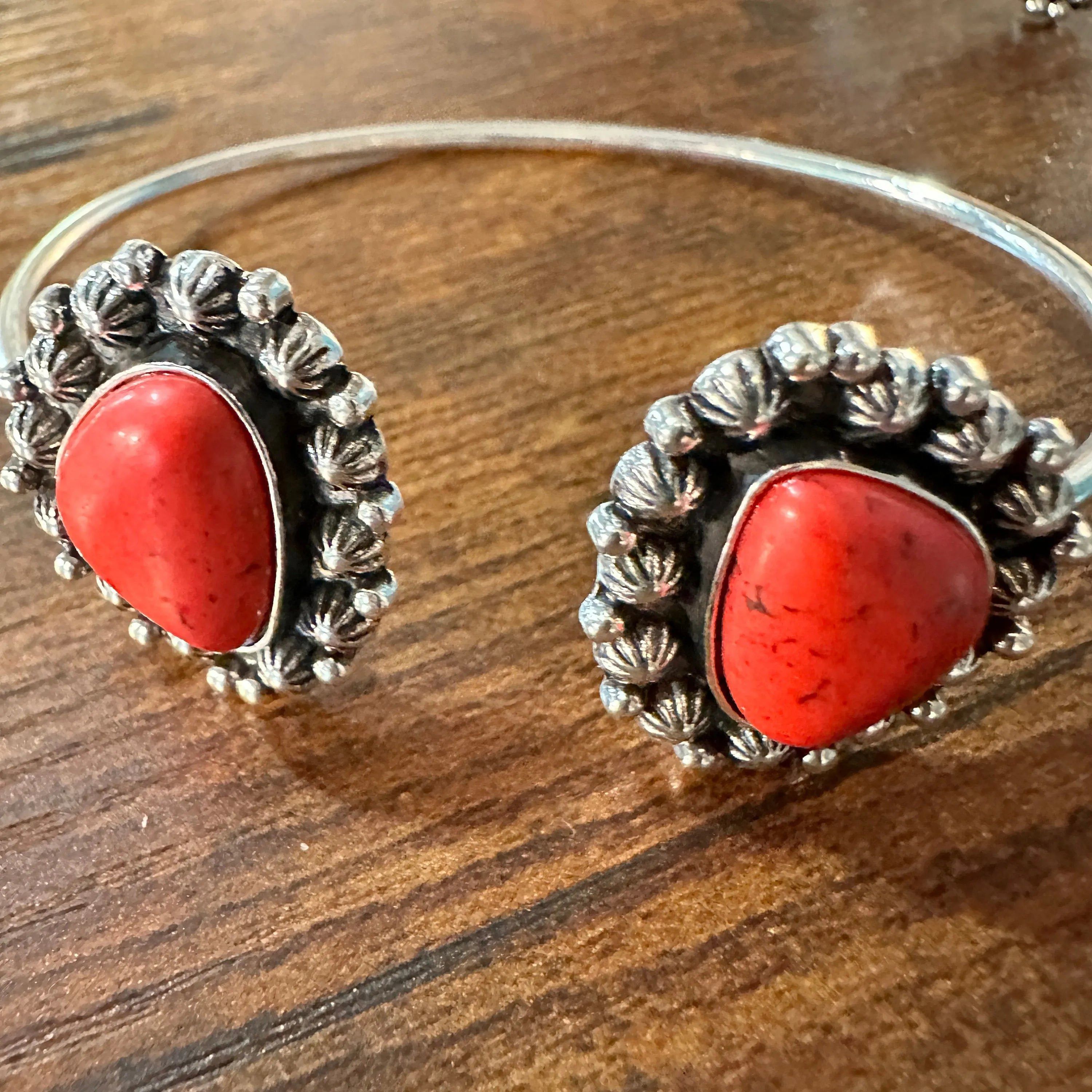 Other Handcrafted Boho Western Lacey Open Bangle, Yellow or Coral Size ONE SIZE - 3 Thumbnail