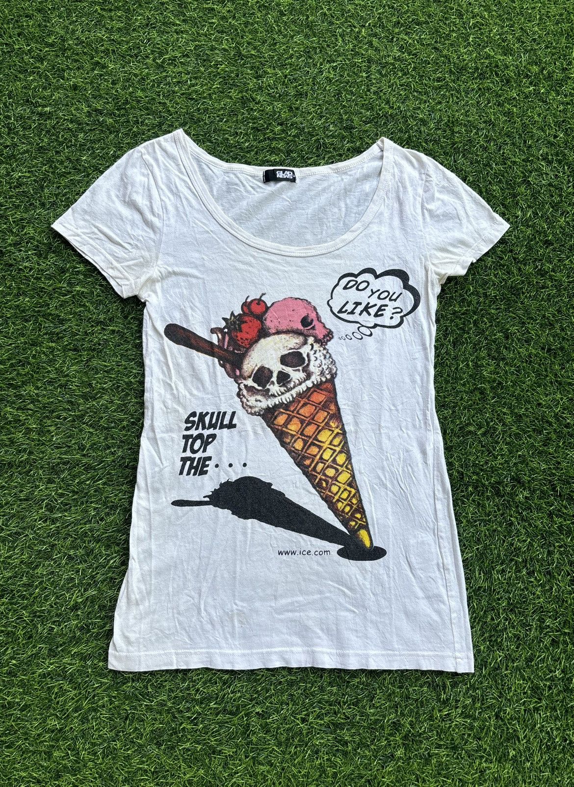 Hysteric Glamour Y2k Glad News Ice Cream Skull Women's Tshirt Size M / US 6-8 / IT 42-44 - 1 Thumbnail