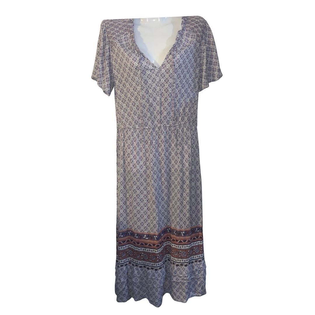 Other Knox Rose Lilac Flora Print Maxi Smoked Dres SZ XS Bohemian Size XS / US 0-2 / IT 36-38 - 1 Thumbnail