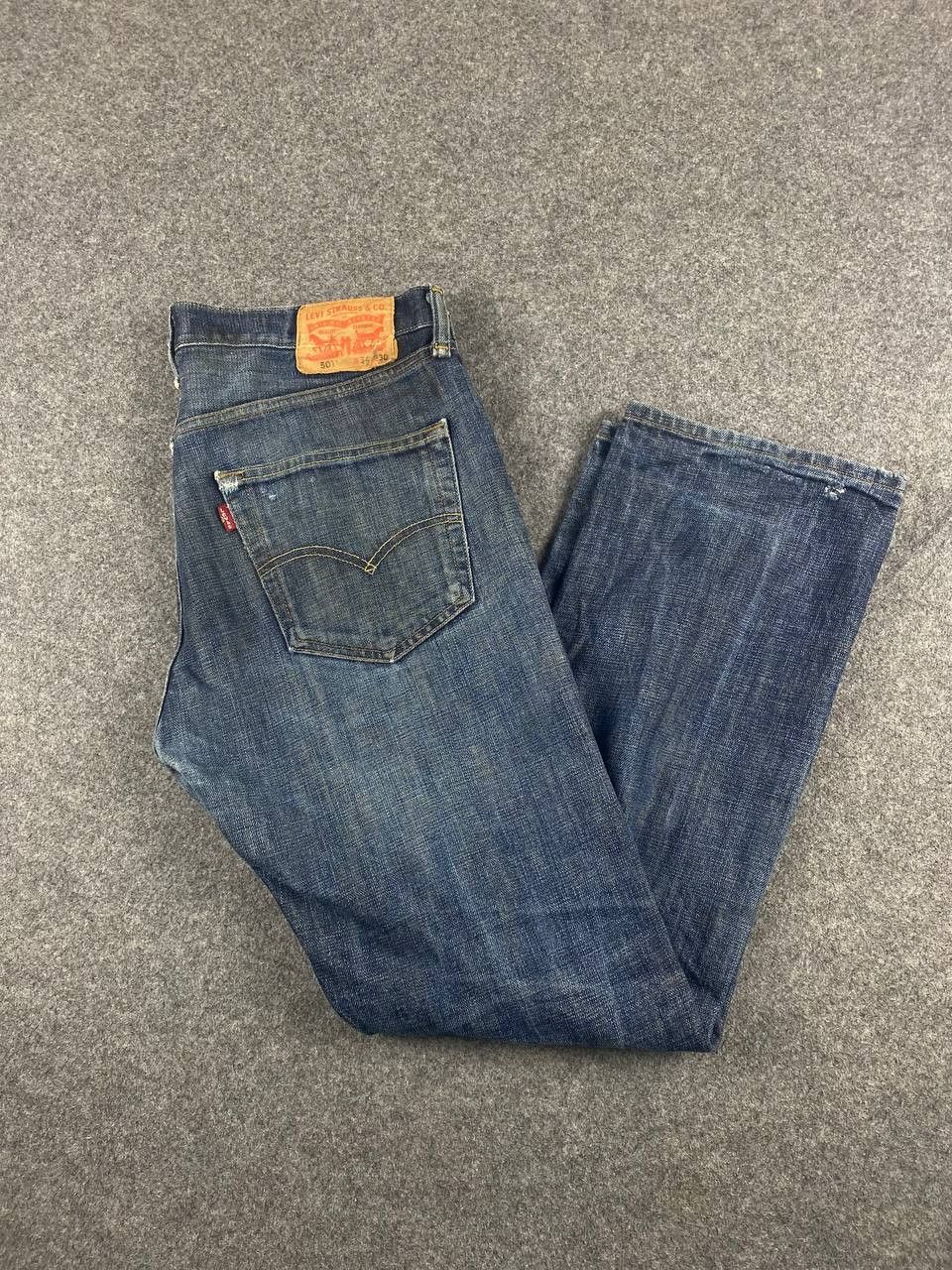 Levi's levis 501 distressed denim nice design Size US 36 / EU 52 - 2 Thumbnail