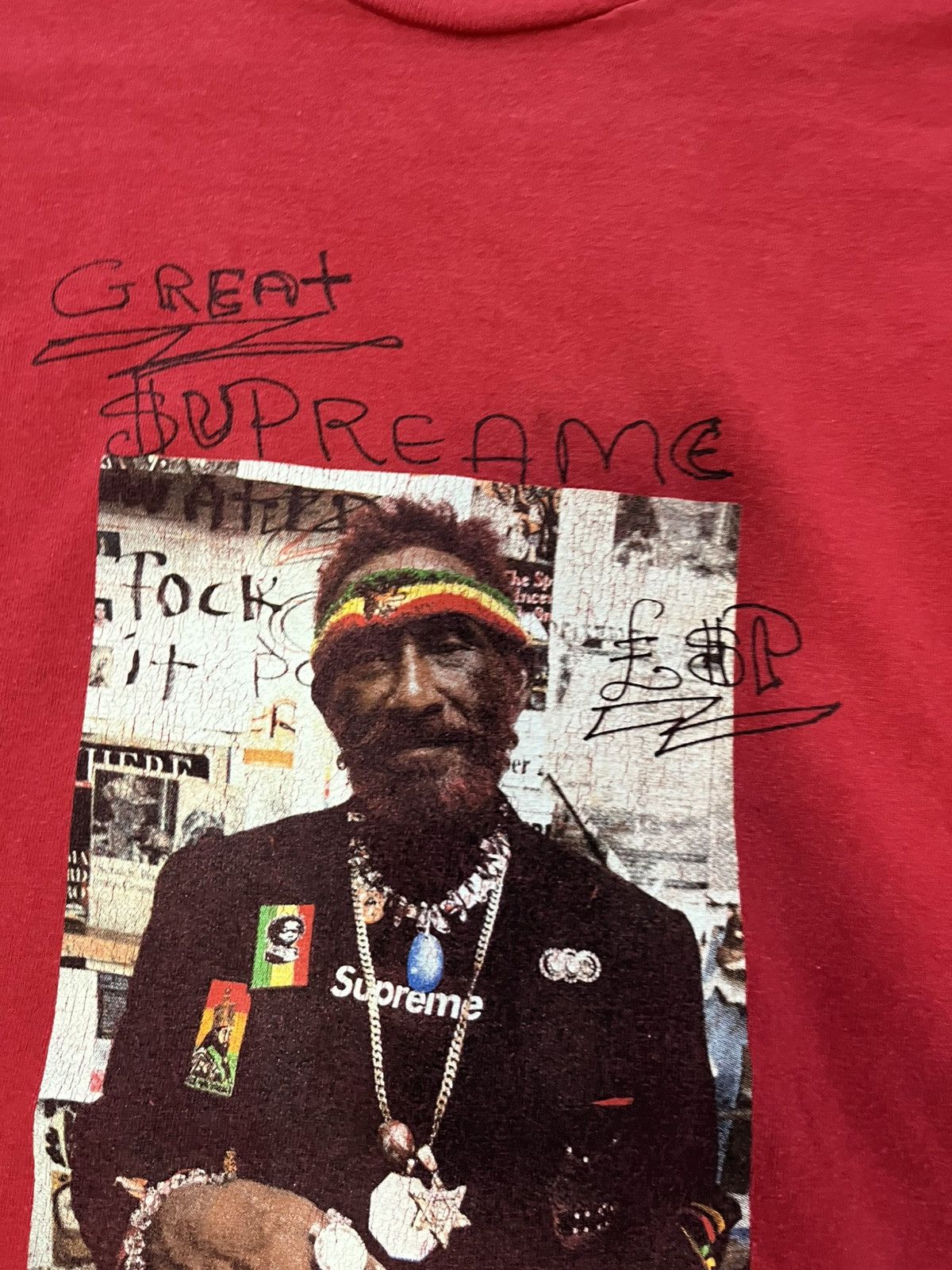 Supreme Supreme lee scratch perry sample tee Size US L / EU 52-54 / 3 - 4 Thumbnail