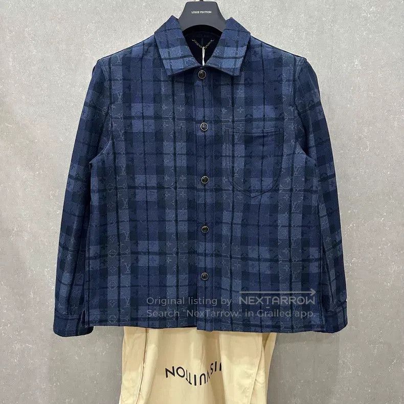 Louis Vuitton Louis Vuitton Plaid Lapel Long Sleeve Shirt Size US L / EU 52-54 / 3 - 1 Thumbnail