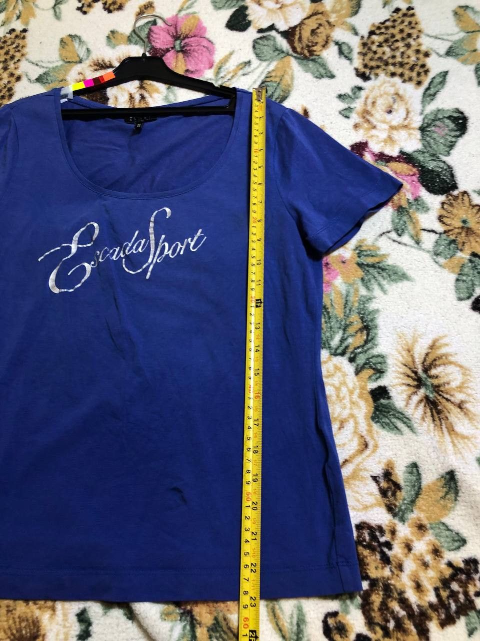 Escada Escada Sport Blue Printed T-Shirt Size L / US 10 / IT 46 - 6 Thumbnail
