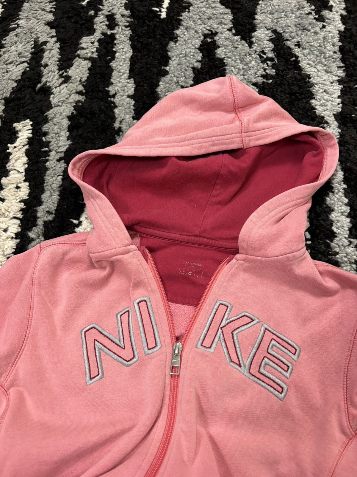 Nike Y2K vintage spellout nike zip up hoodie Size XS / US 0-2 / IT 36-38 - 4 Thumbnail