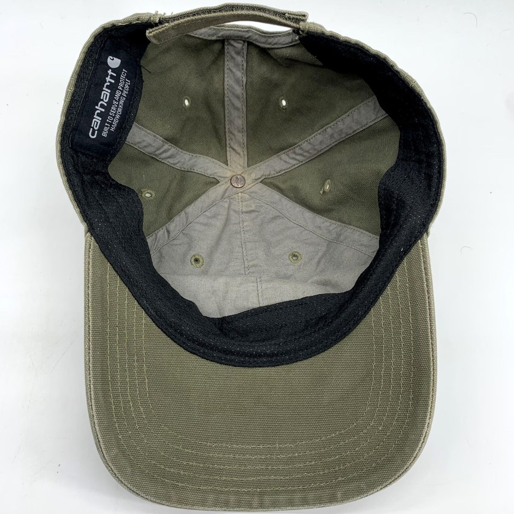 Carhartt Carhartt Hat Cap Strap Back Mens Green Canvas Baseball Workwear Logo One Size Size ONE SIZE - 3 Thumbnail