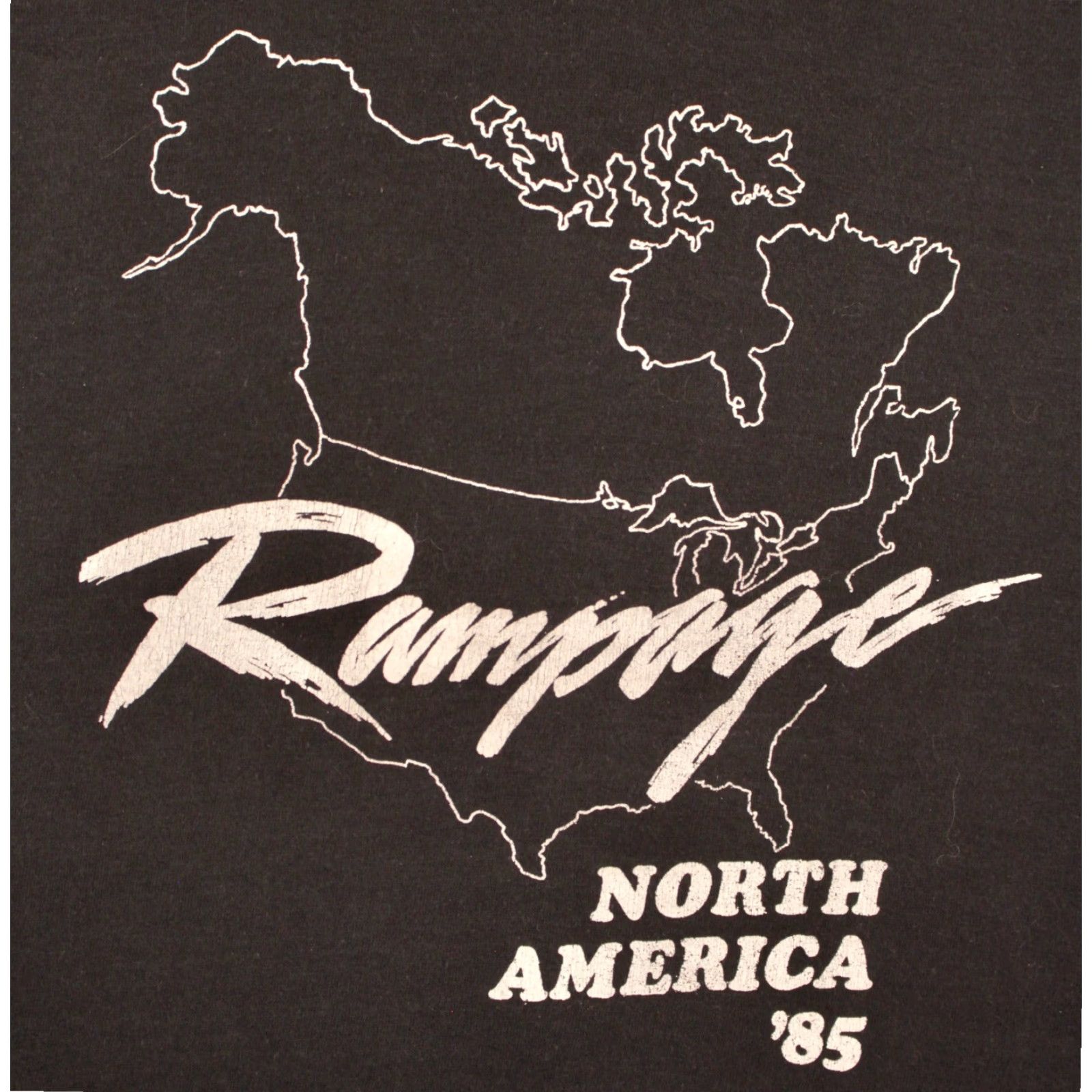 Vintage Men's VTG 80s Rampage '85 Tour TShirt Sz L 1980s Kansas City Band T-shirt Size US L / EU 52-54 / 3 - 3 Thumbnail