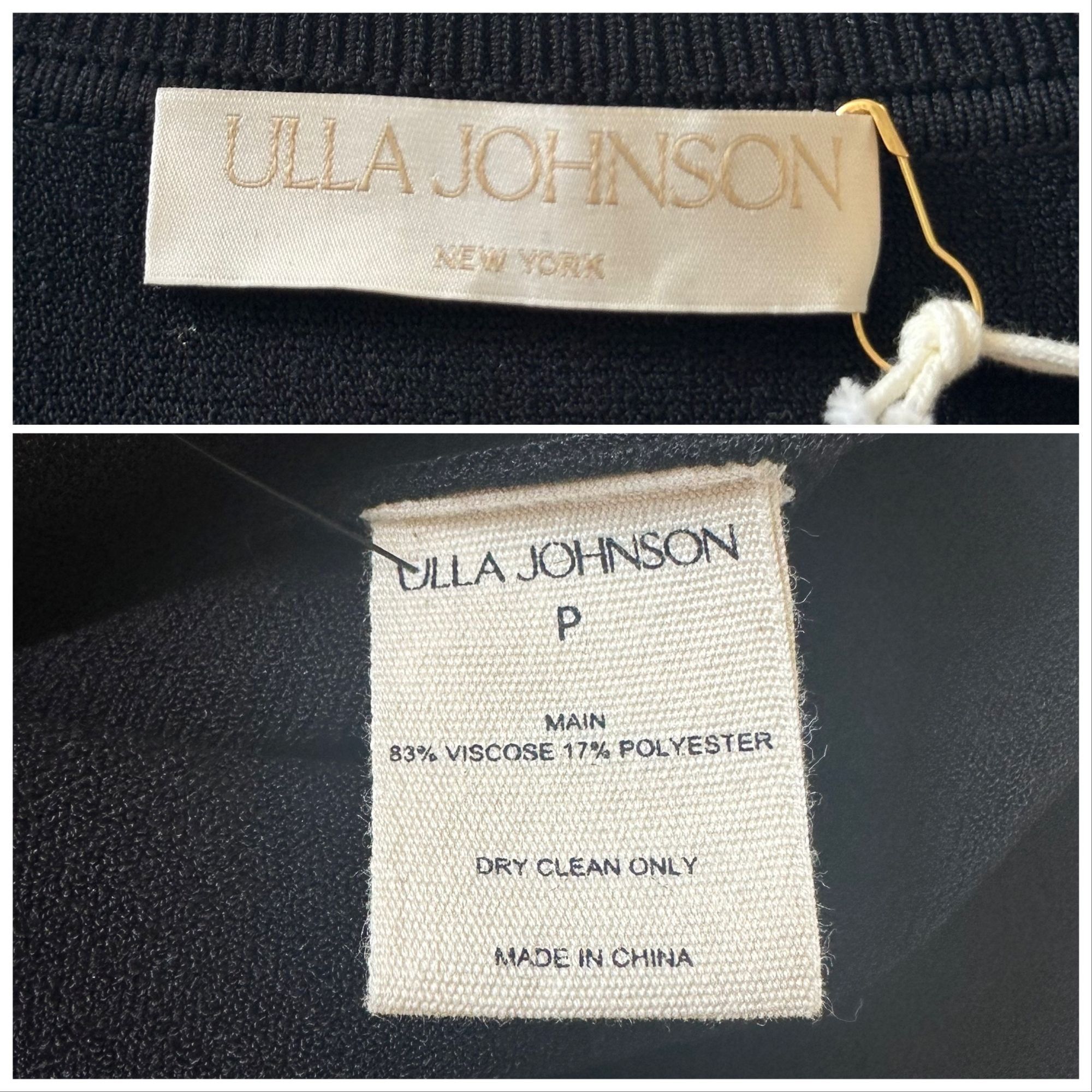 Ulla Johnson ULLA JOHNSON Vittoria Dress, Onyx/black, Size P, NWT Size XS / US 0-2 / IT 36-38 - 3 Thumbnail