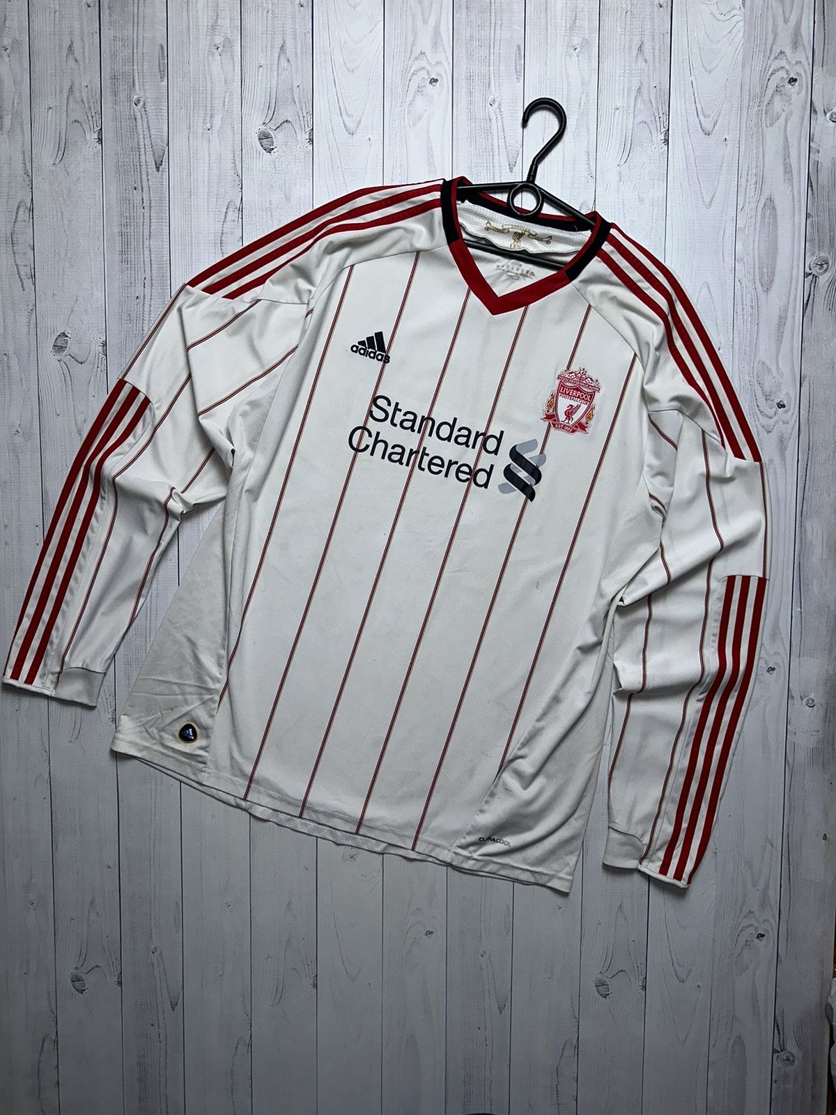 Adidas × Vintage Vintage adidas Liverpool soccer jersey long sleeve away rare Size US XXL / EU 58 / 5 - 1 Thumbnail
