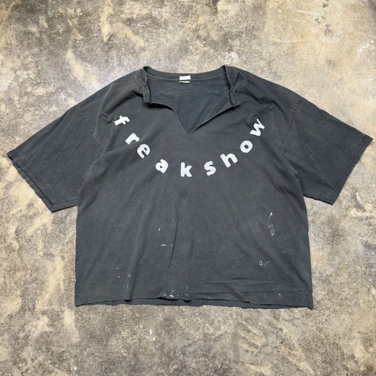 Vintage vintage cutsom freak show clown baggy crop style tshirt Size US XL / EU 56 / 4 - 1 Thumbnail