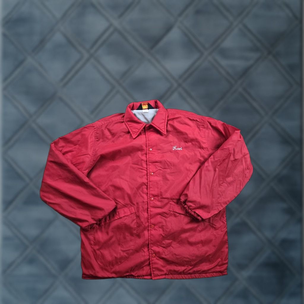 Dunbrooke VINTAGE Dunbrooke Pla-Jac Jacket Men M Red Windbreaker Snap Front Lined 80s Size US M / EU 48-50 / 2 - 1 Thumbnail