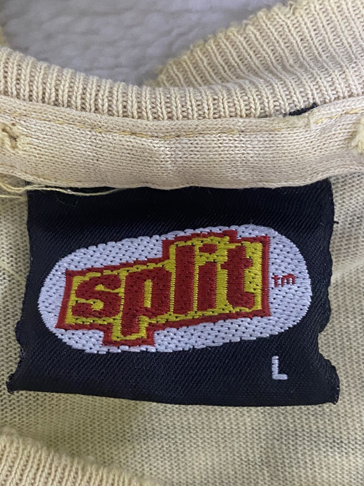 Vintage 💥VINTAGE “SPLIT DONT LABEL ME” DAMAGE SKATE SHIRT Size US L / EU 52-54 / 3 - 18 Thumbnail