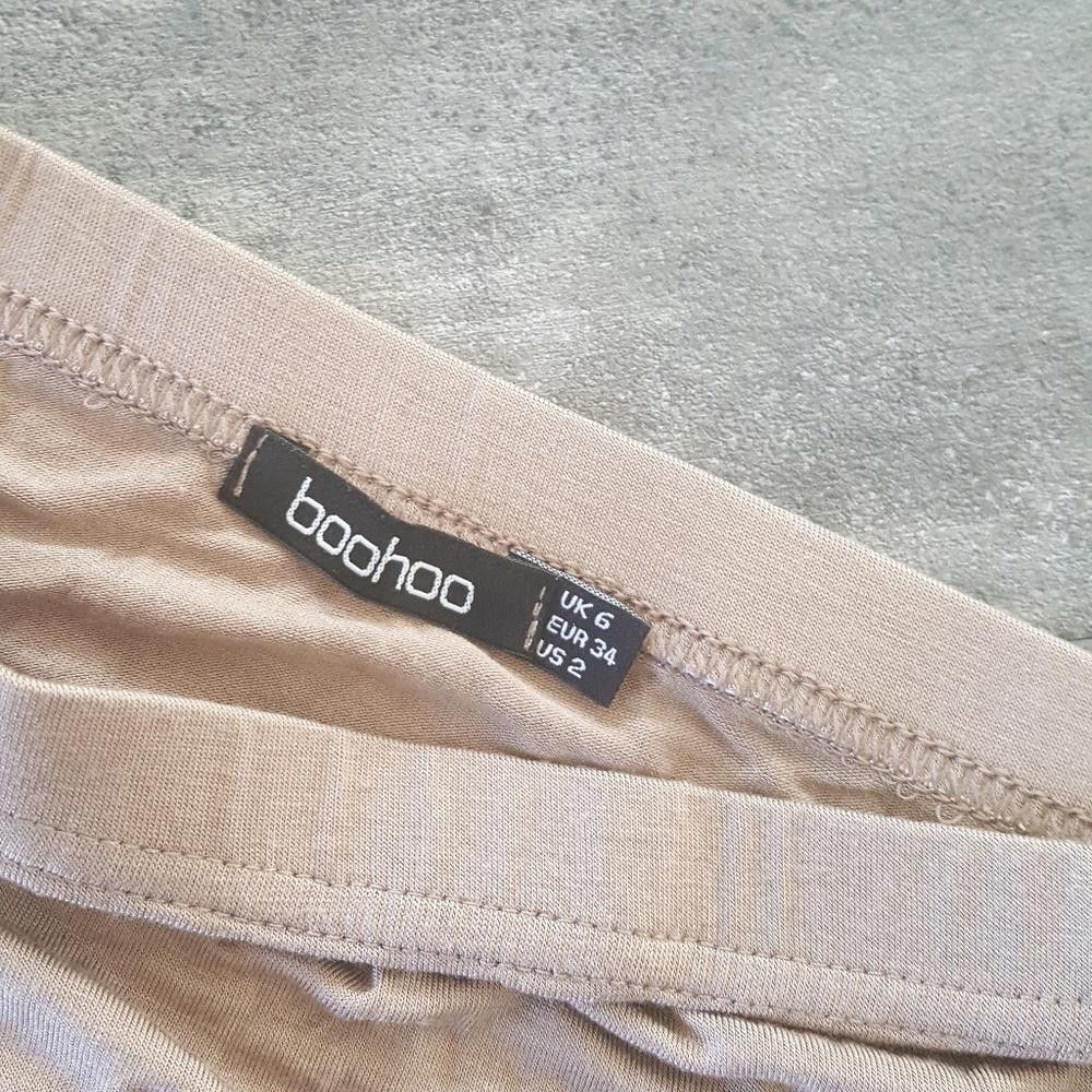 Boohoo Light Chocolate Boohoo High Waisted Mini Size 26" / US 2 / IT 38 - 3 Thumbnail