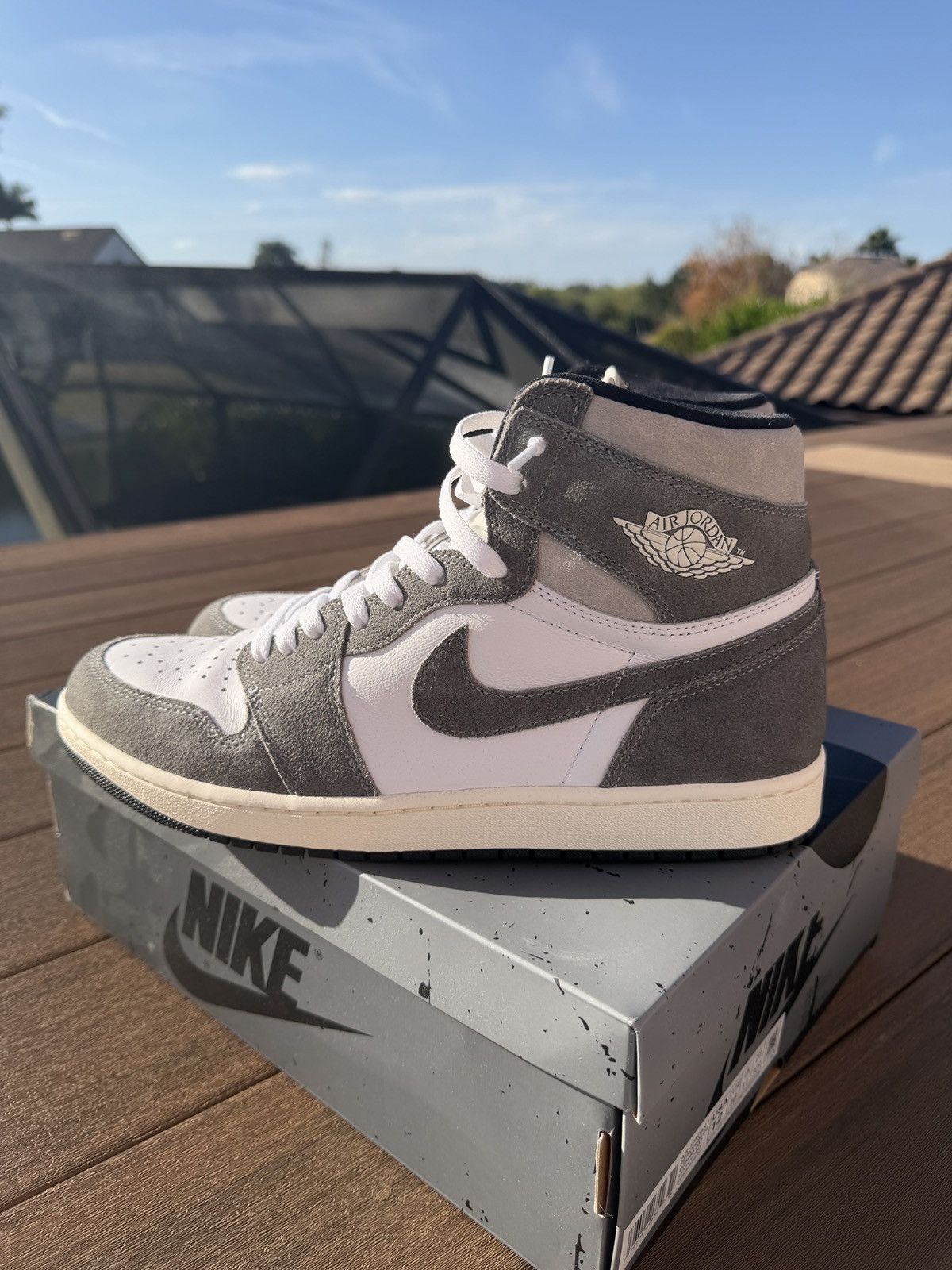 Jordan Brand Jordan 1 Retro High OG Washed Black Size US 12 / EU 45 - 2 Thumbnail