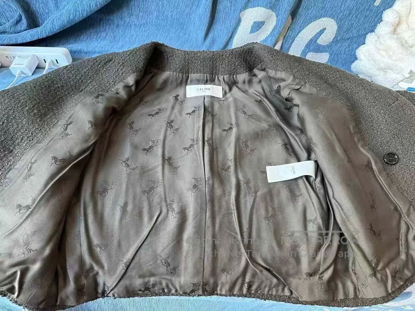 Celine celine green double-breasted wool coat. Size M / US 6-8 / IT 42-44 - 3 Thumbnail