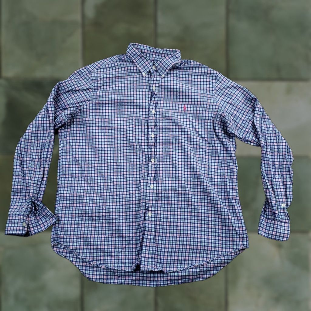 Ralph Lauren Ralph Lauren Shirt Men XL Blue Pink White Plaid Button Up Preppy Long Sleeve Size US XL / EU 56 / 4 - 1 Thumbnail