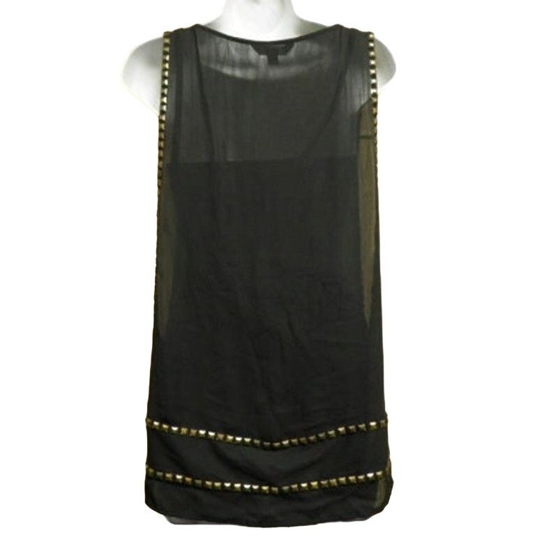 Rock & Republic Rock & Republic Womens XS Sheer Sleeveless Metal Studded top Size XS / US 0-2 / IT 36-38 - 5 Thumbnail