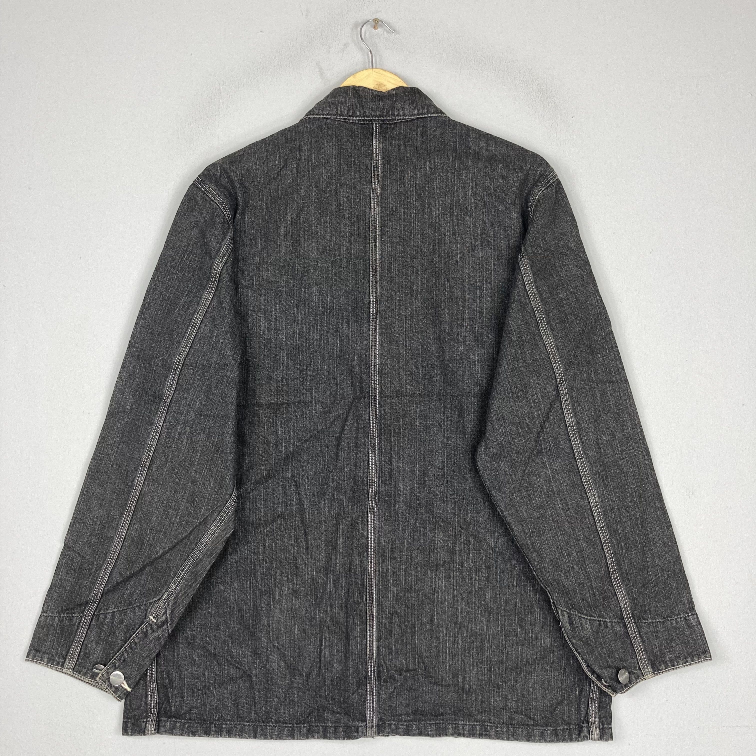 Carhartt Vintage CARHART Black Denim Chore Jacket Button Up Size US L / EU 52-54 / 3 - 5 Thumbnail