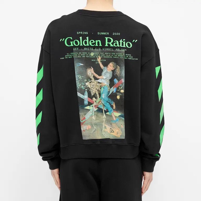 Off-White Black Pascal Golden Ratio Painting Sweatshirt Size US M / EU 48-50 / 2 - 2 Thumbnail