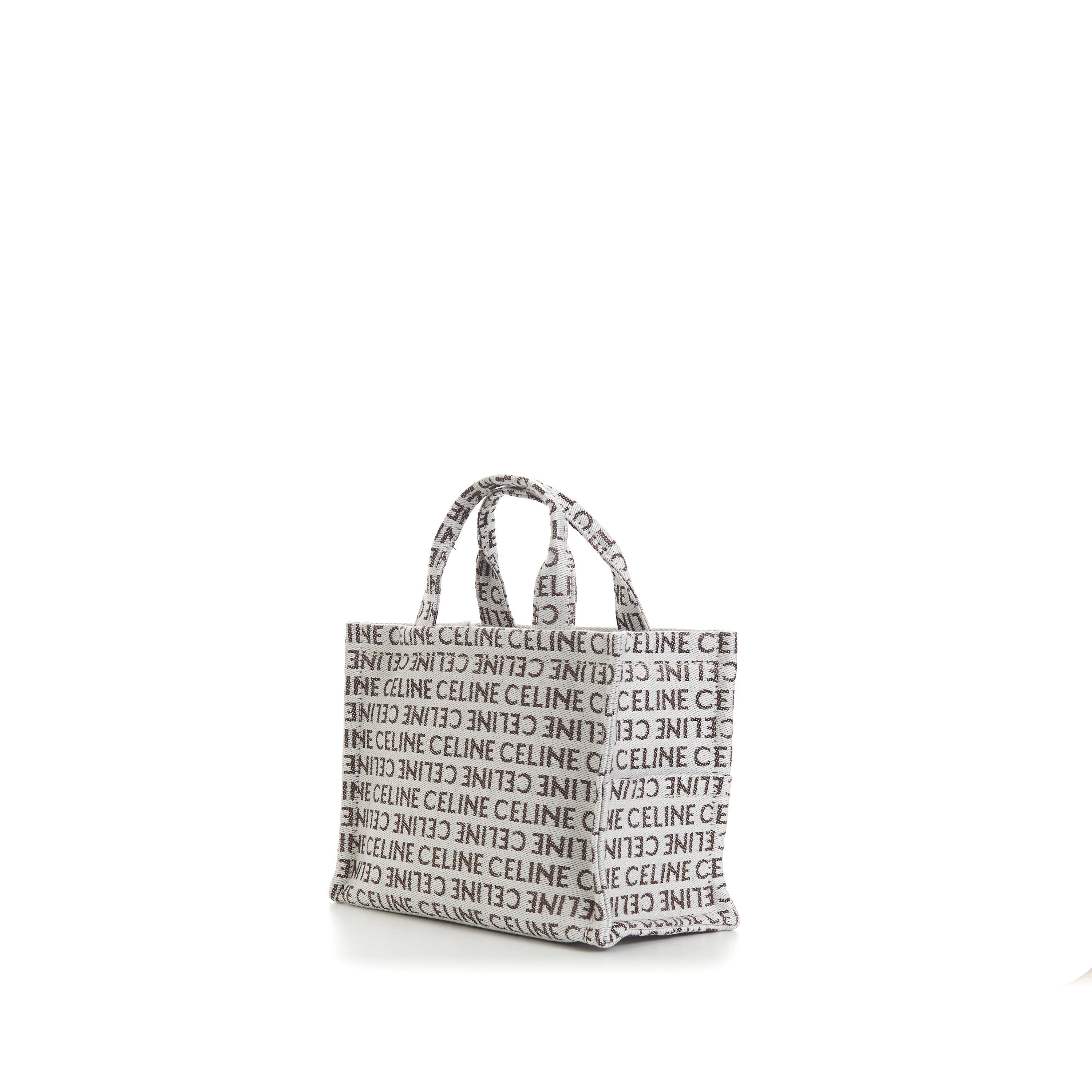 Celine Small Cabas Thais Bag - Textile, Celine All-Over, Triomphe Size ONE SIZE - 6 Thumbnail