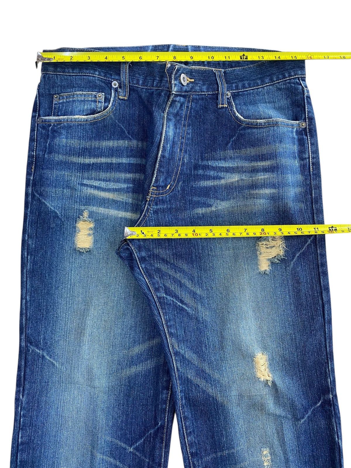 Japanese Brand Japanese Brand Whiskers Faded Style Ripped Jeans Size US 32 / EU 48 - 5 Thumbnail