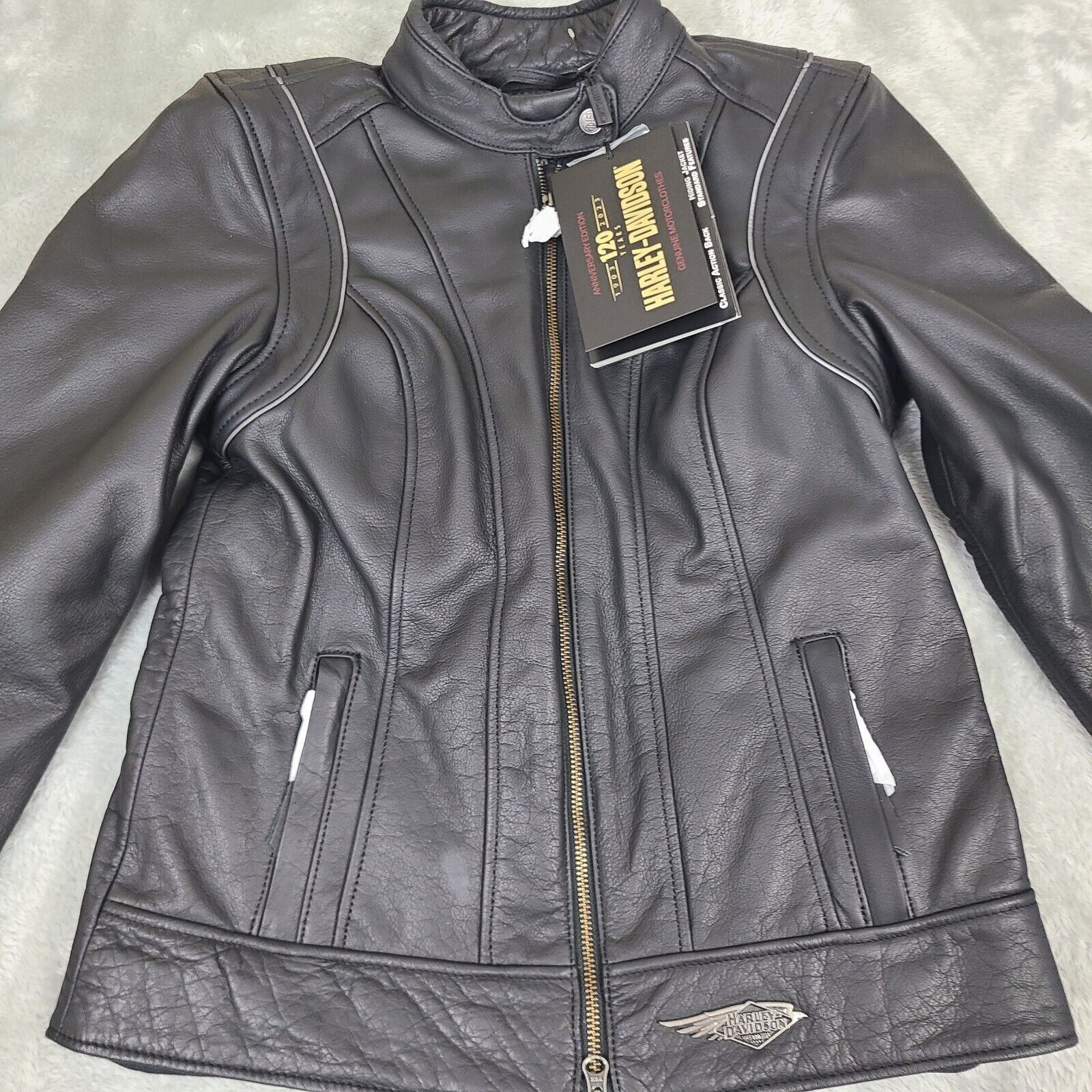 Harley Davidson Harley Davidson Women's 120th Anniversary Black Revelry Leat Size S / US 4 / IT 40 - 1 Thumbnail