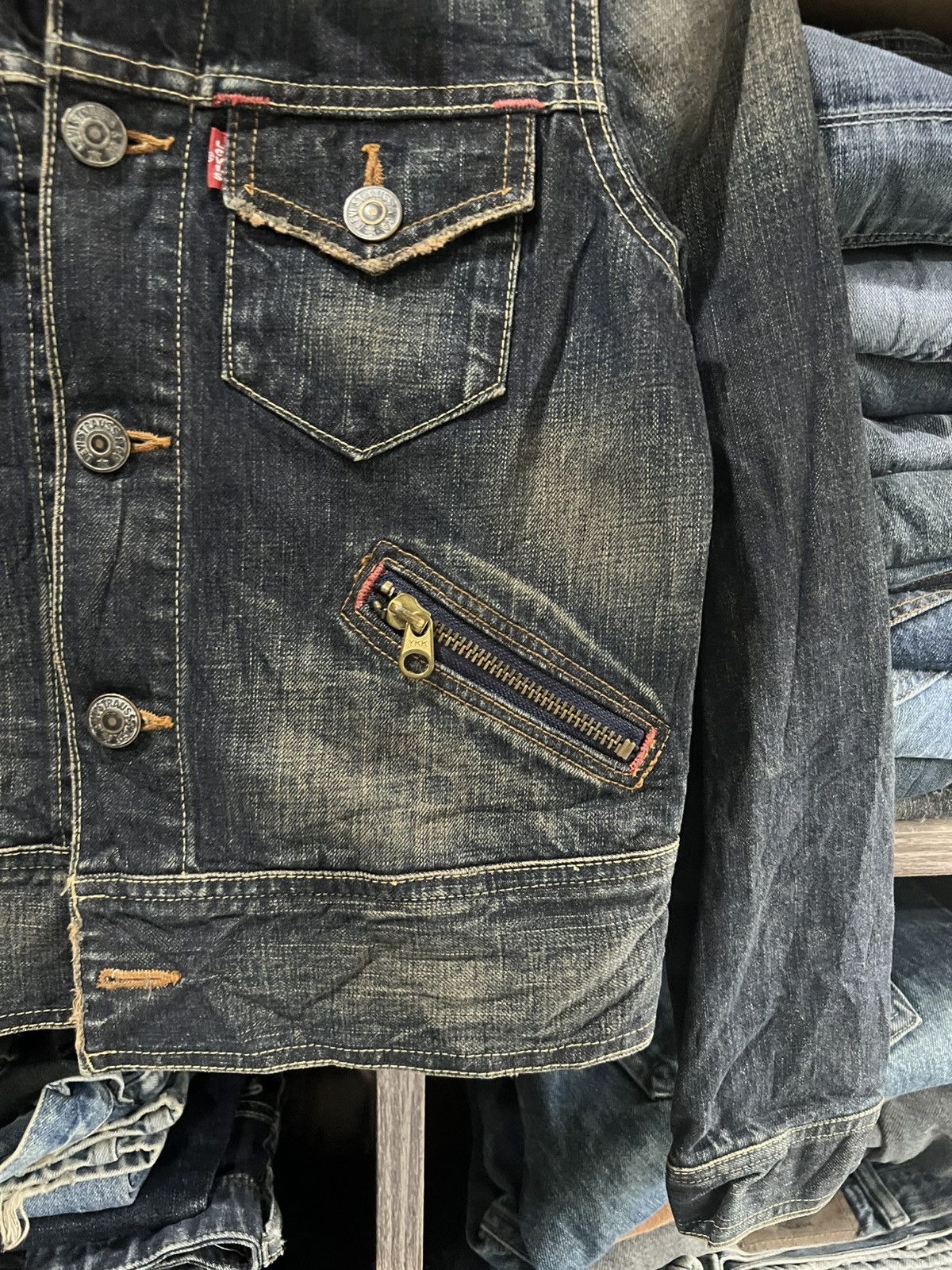 Levi's 🔥Vintage Levis Redloop Denim Jacket Size S / US 4 / IT 40 - 8 Thumbnail