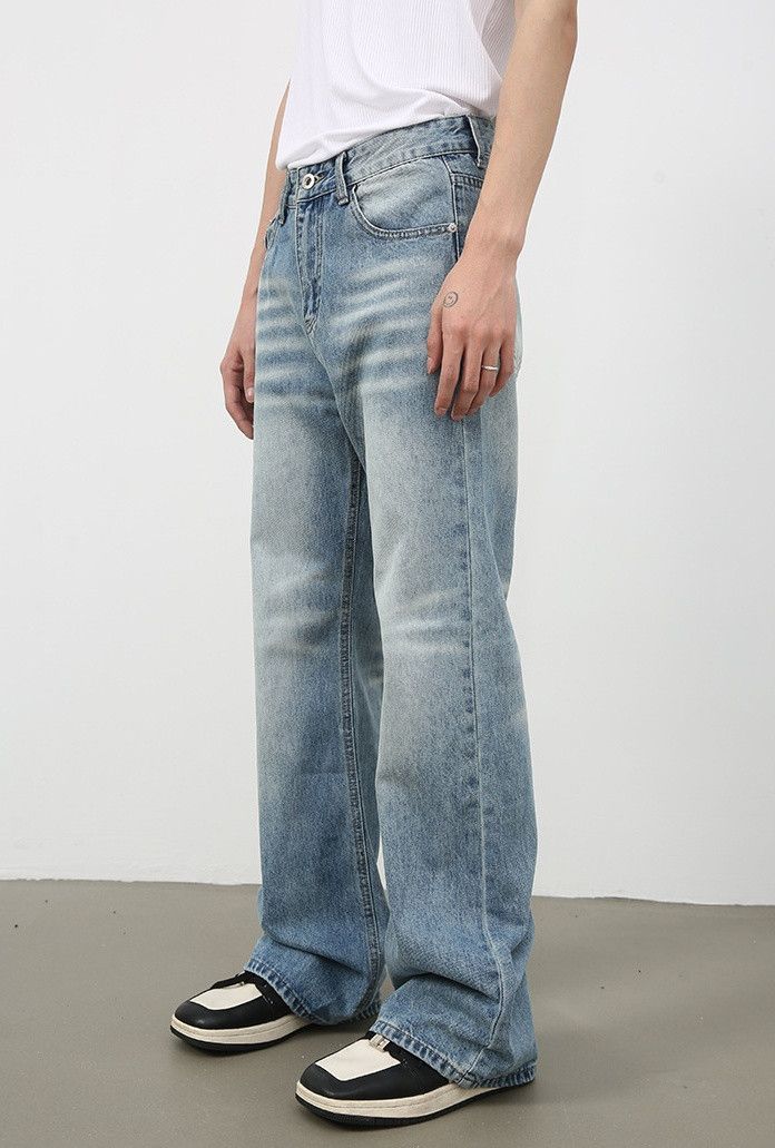 Japanese Brand × Jean Men's washed loose straight flared jeans Size US 32 / EU 48 - 4 Thumbnail