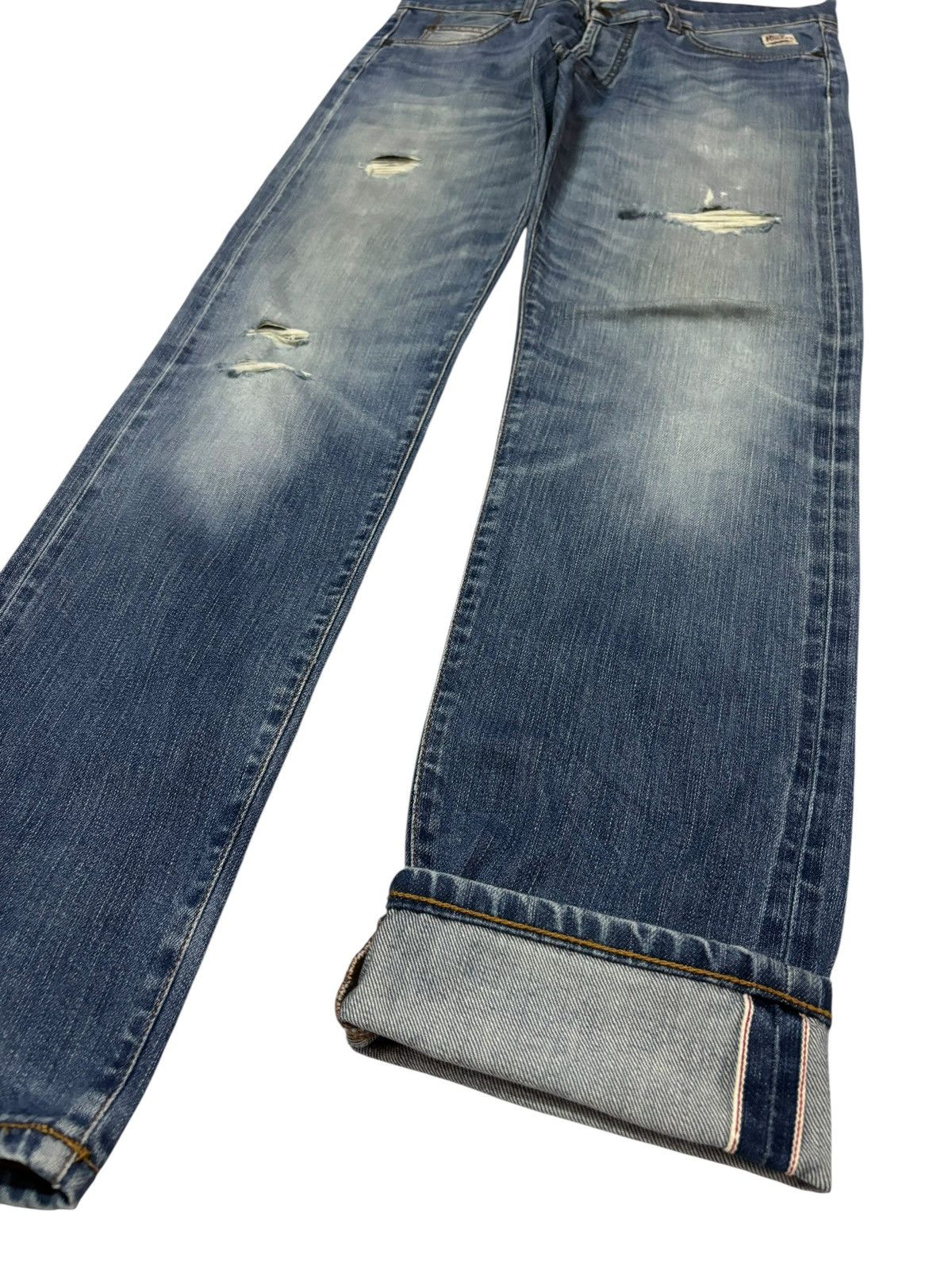 Roy Denim Vtg 90s Deadstock Roy Rogers Selvedge Distressed Jeans Size US 32 / EU 48 - 4 Thumbnail