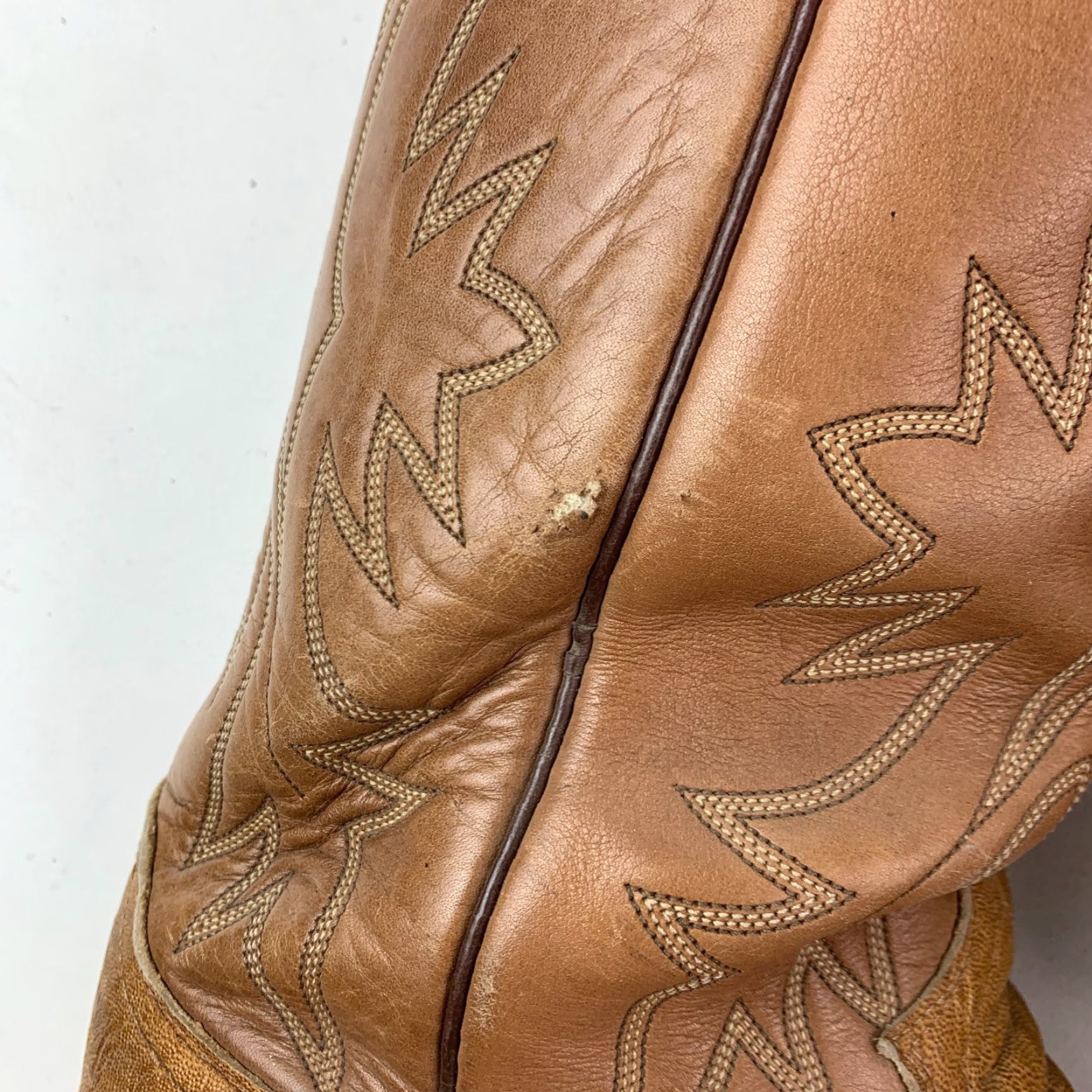 Justin Boots VINTAGE Justin Boots 9099 Brown Leather Trail Boss Boots Mens US 9 D Western Cowboy Leather Outsole Men's Boots Size US 9 / EU 42 - 4 Thumbnail